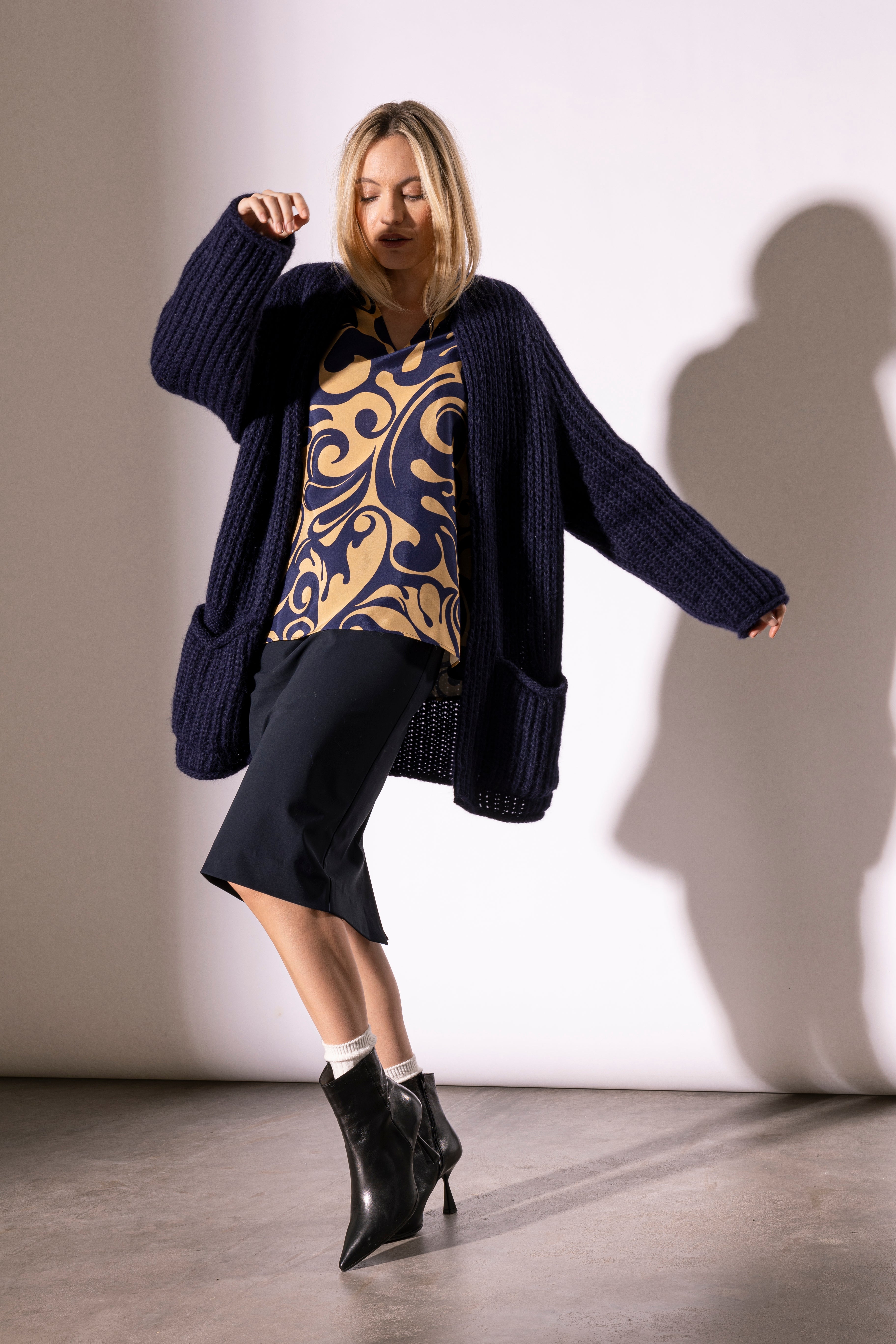 Cardigan Babyalpaka marine