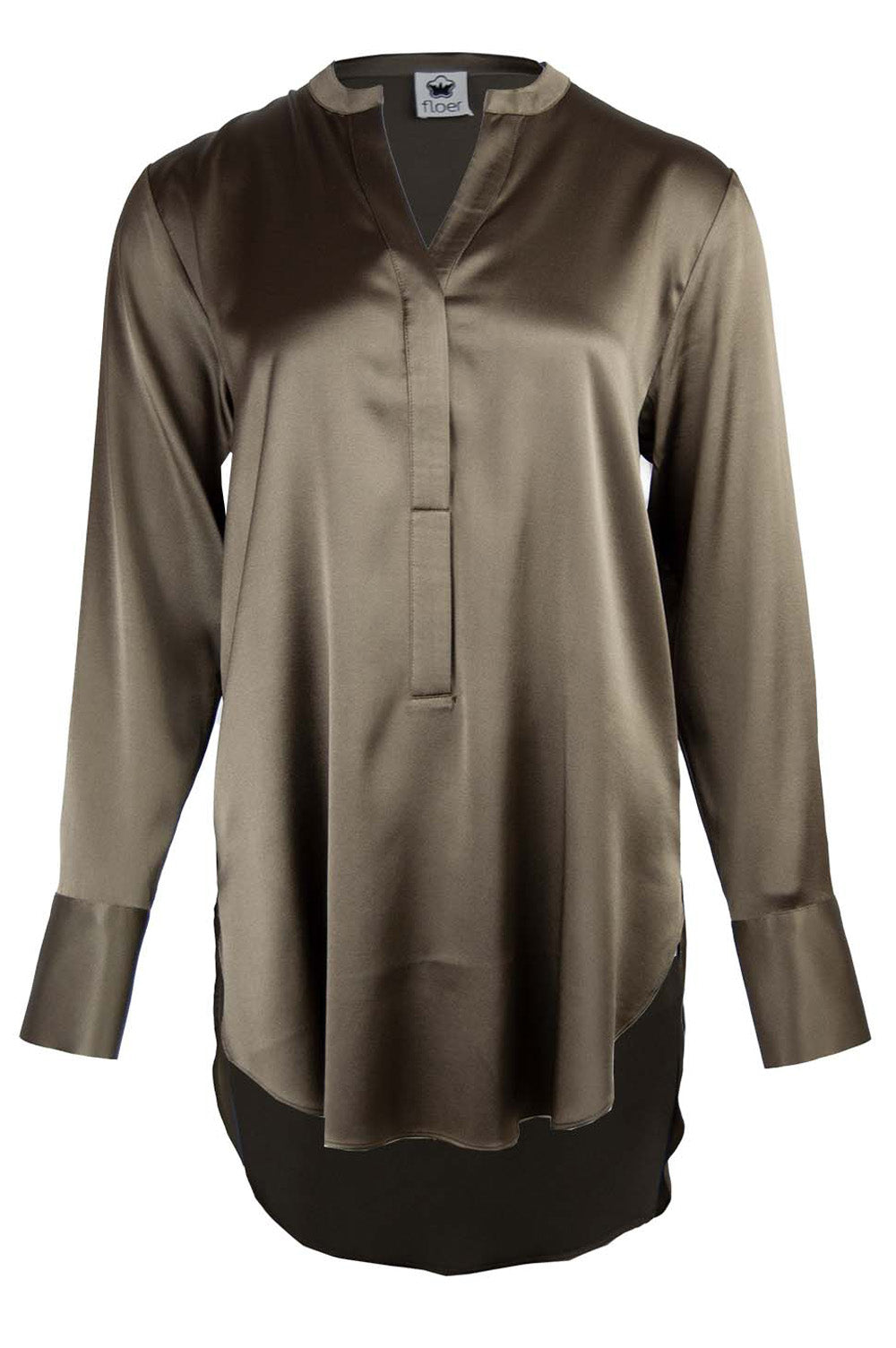 Seidenstretch LongBluse - bamboo