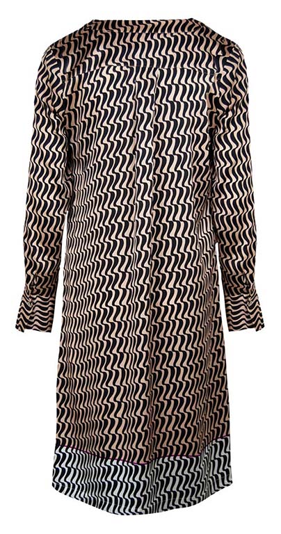 Tunikakleid - Ornamentenprint - cappuccino