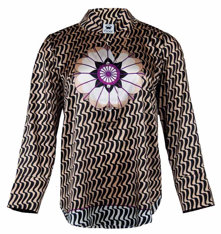 Seidenbluse - cappuccino