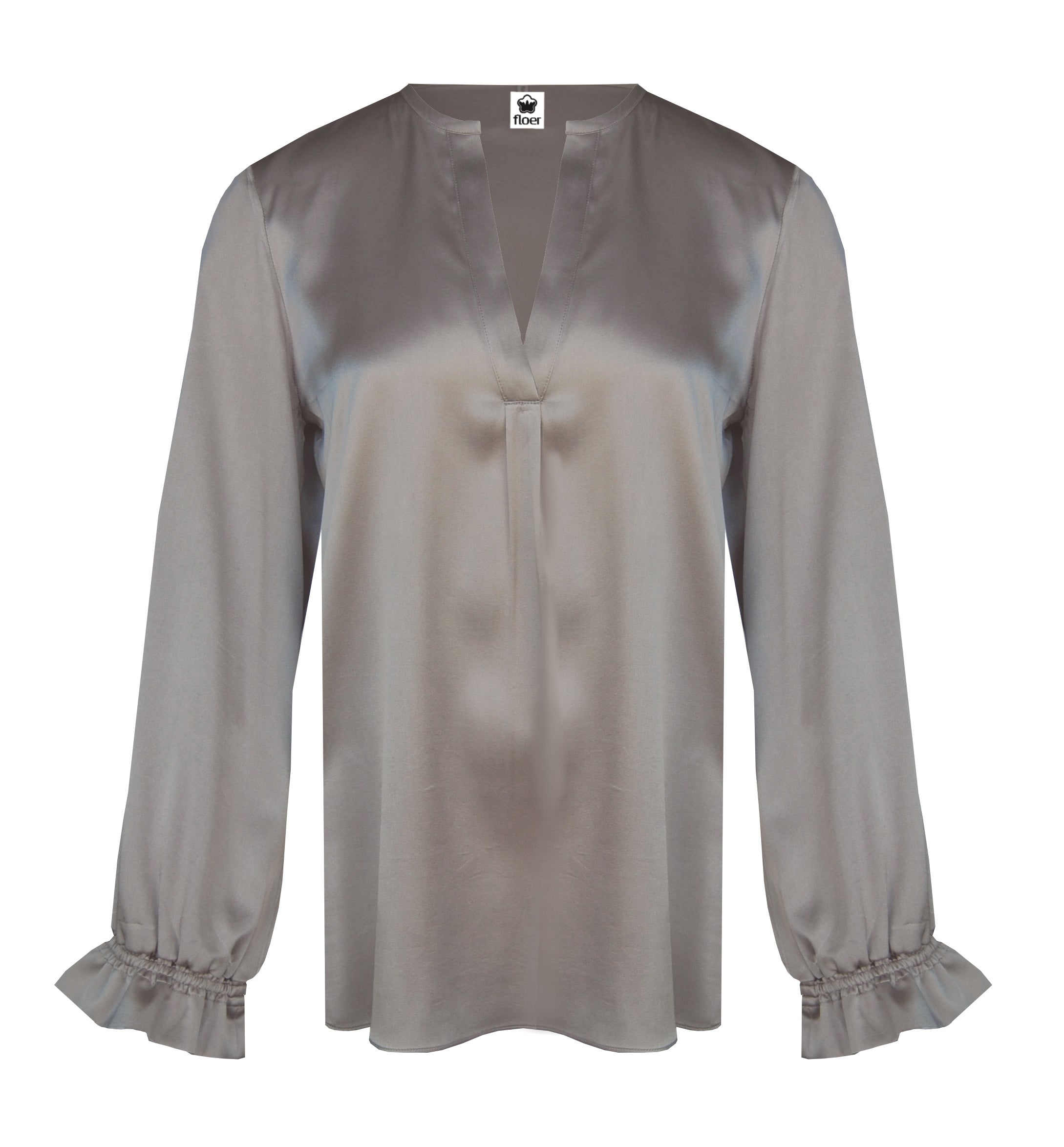 Seidenbluse mit besonderer Manschette,chai