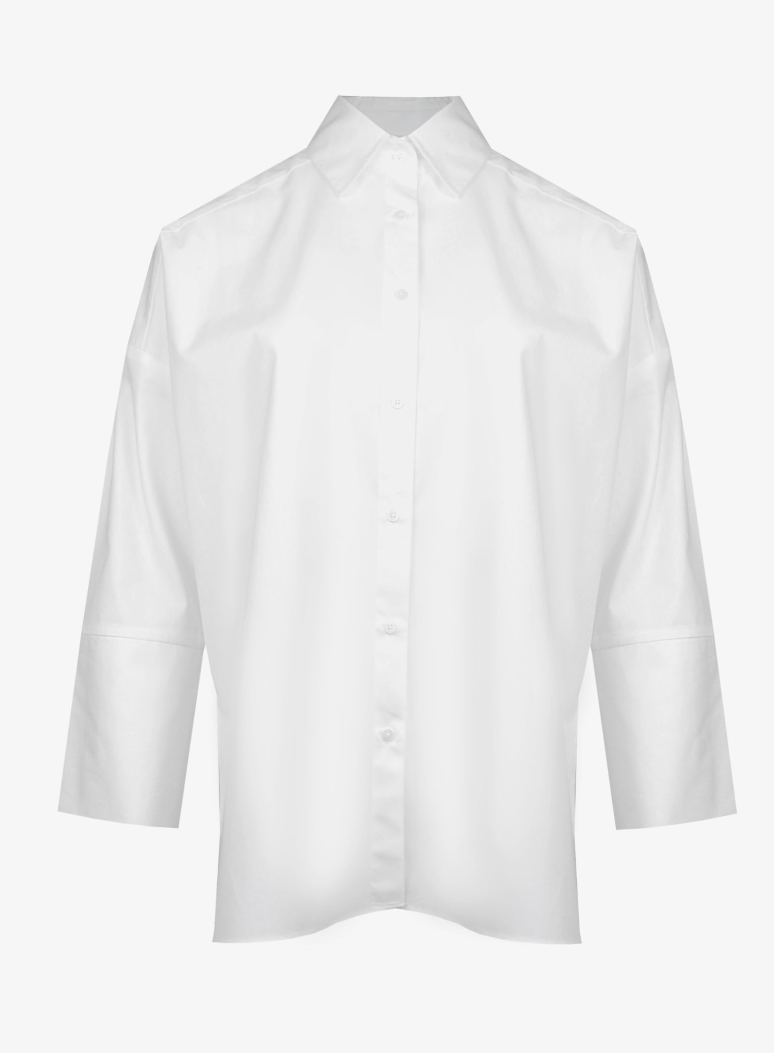 Lässige Hemdbluse Baumwolle, weiss