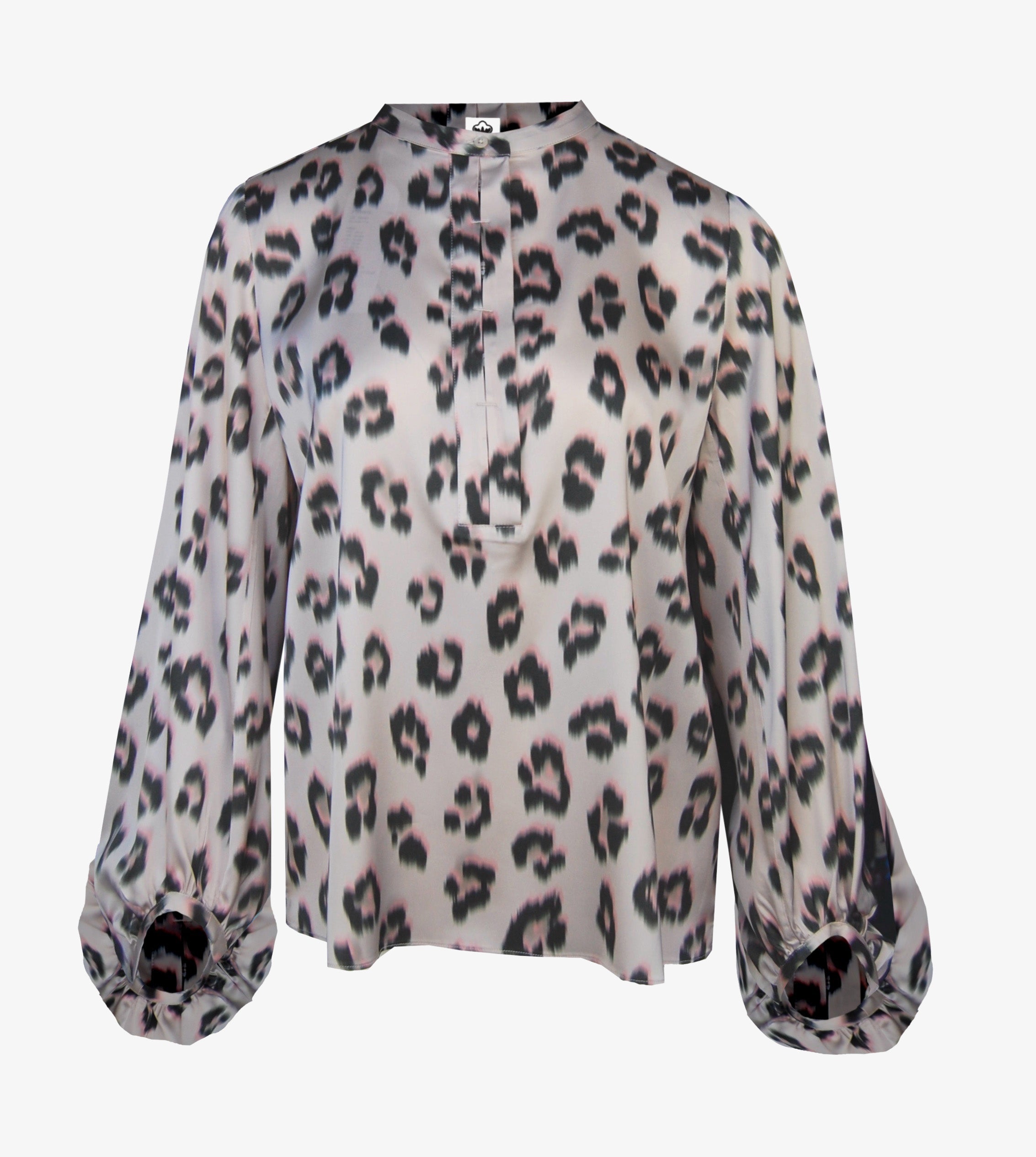 Leobluse rosé, Puffärmel Viskosesatin