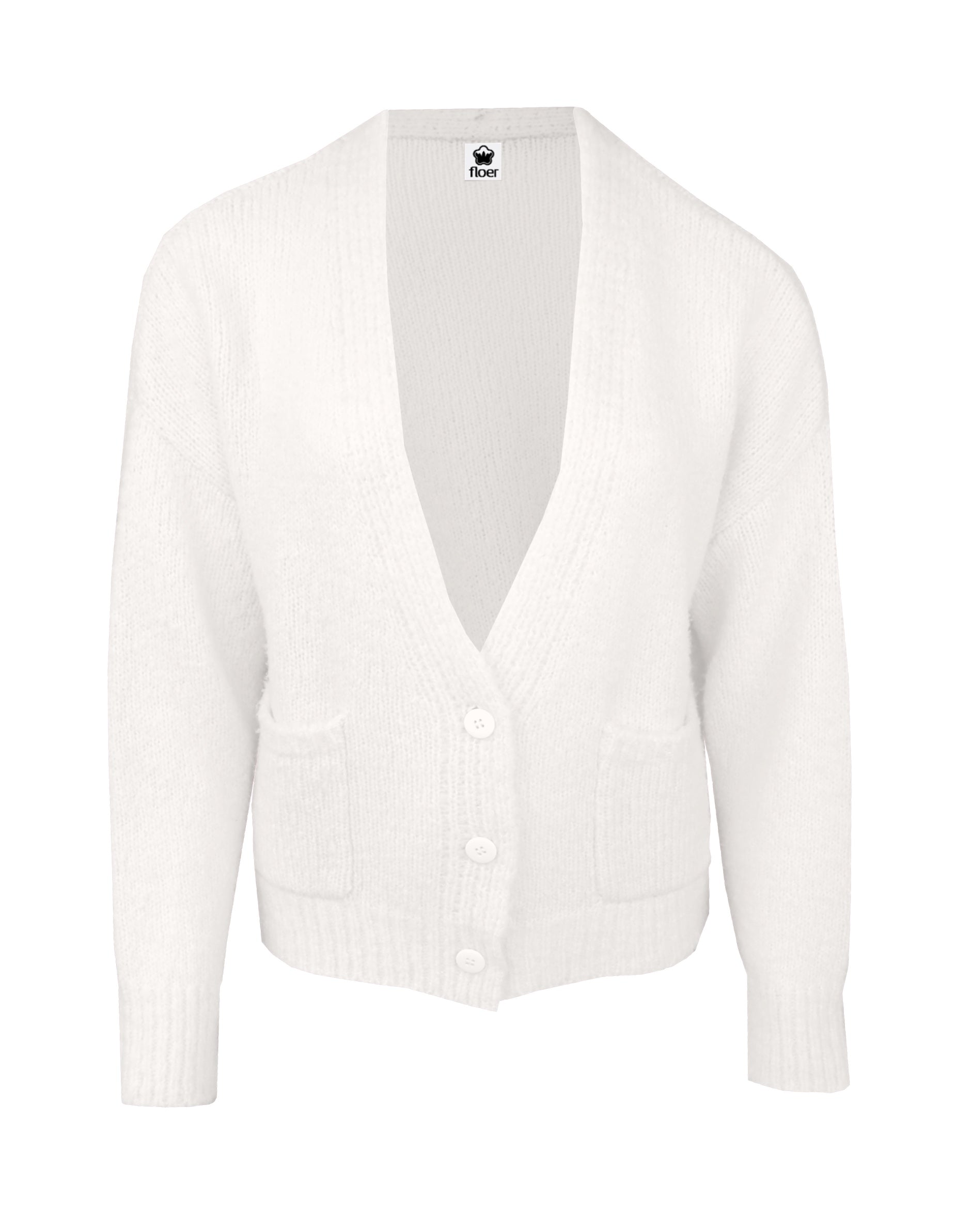 Lässiger Cardigan mit Cashmere, offwhite