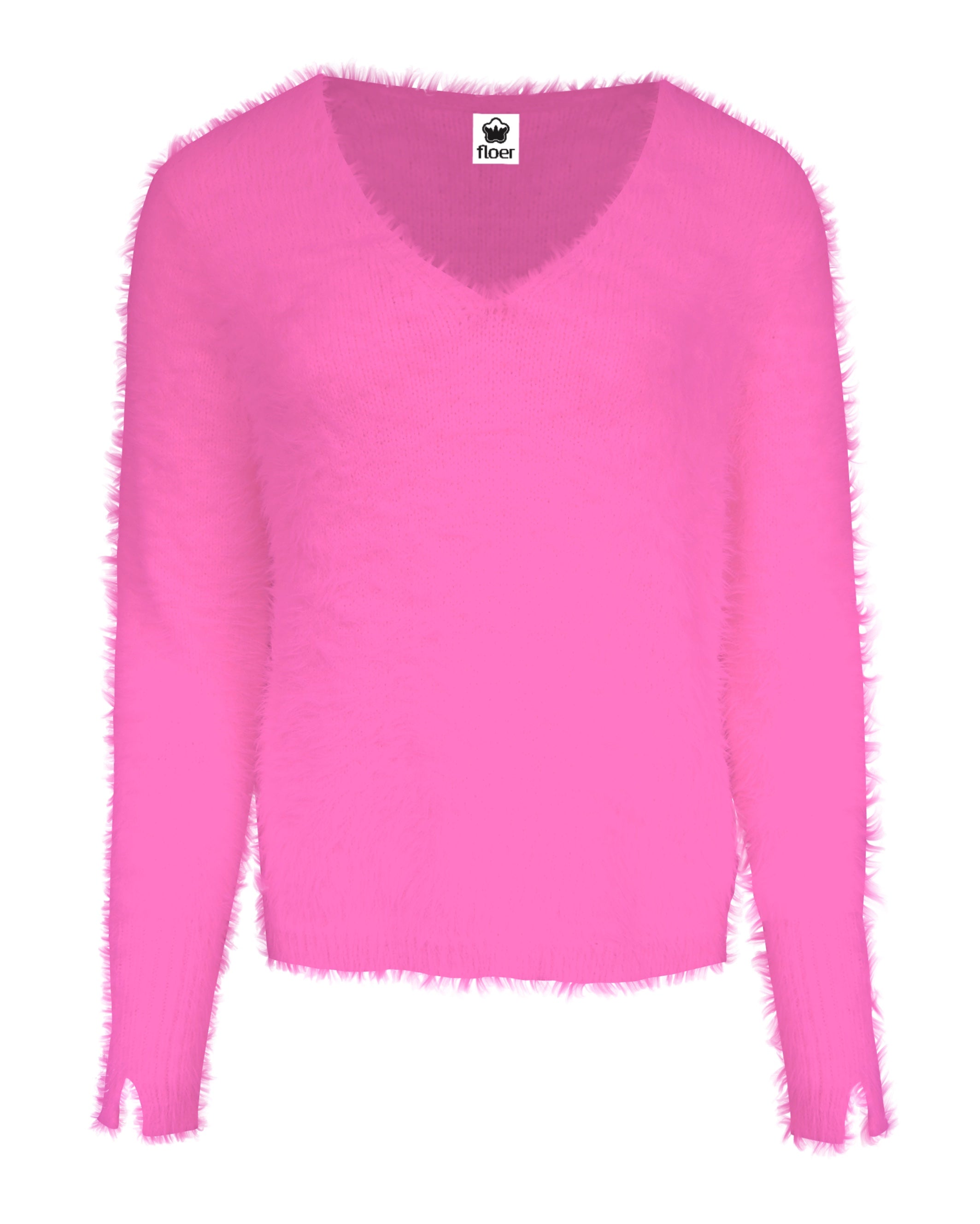 Pullover Fancy Haarige Optik pink