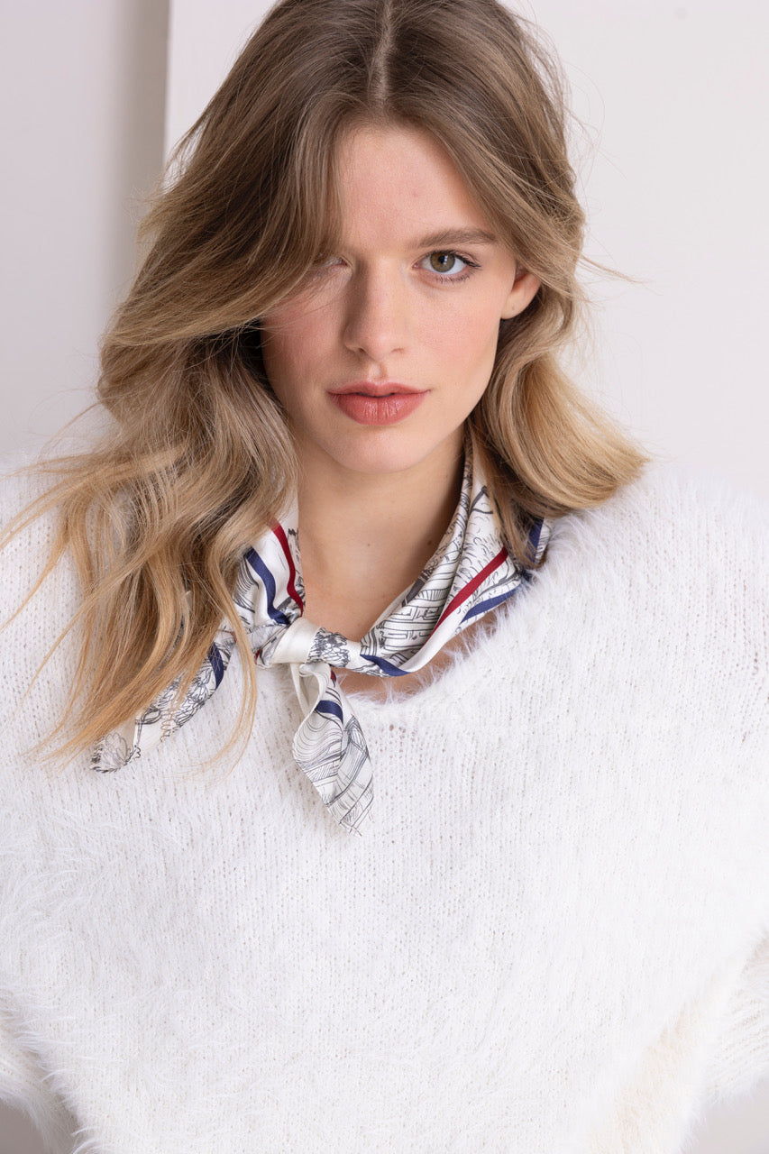 Pullover Fancy Haarige Optik pink