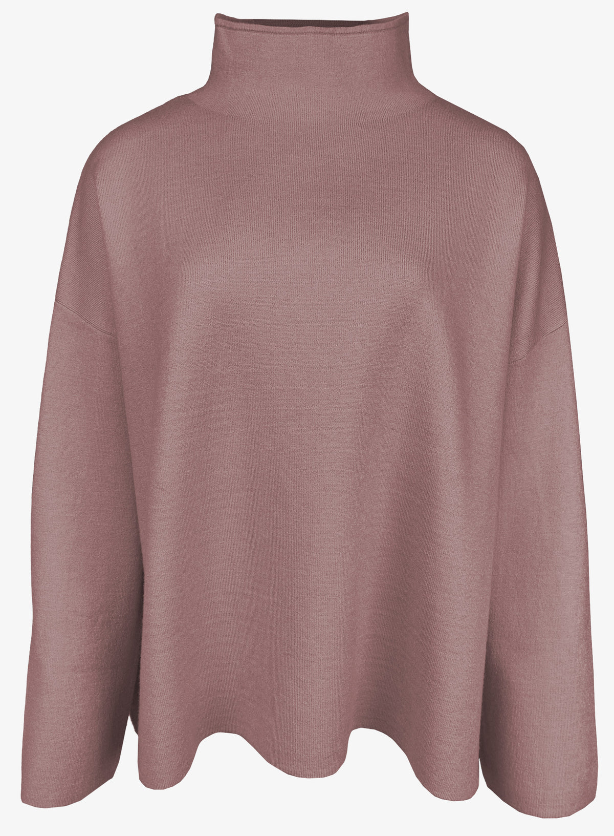 Lässiger Pullover Turtle Neck rosewood