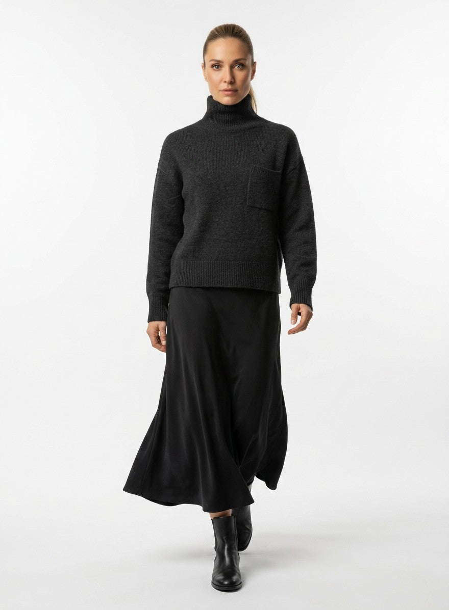 Pullover Stehkragen Black