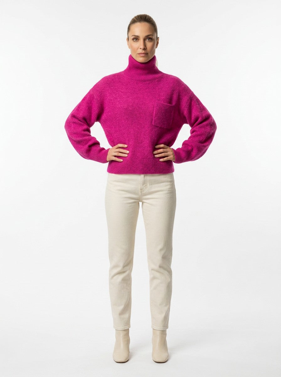 Pullover Stehkragen Cranberry