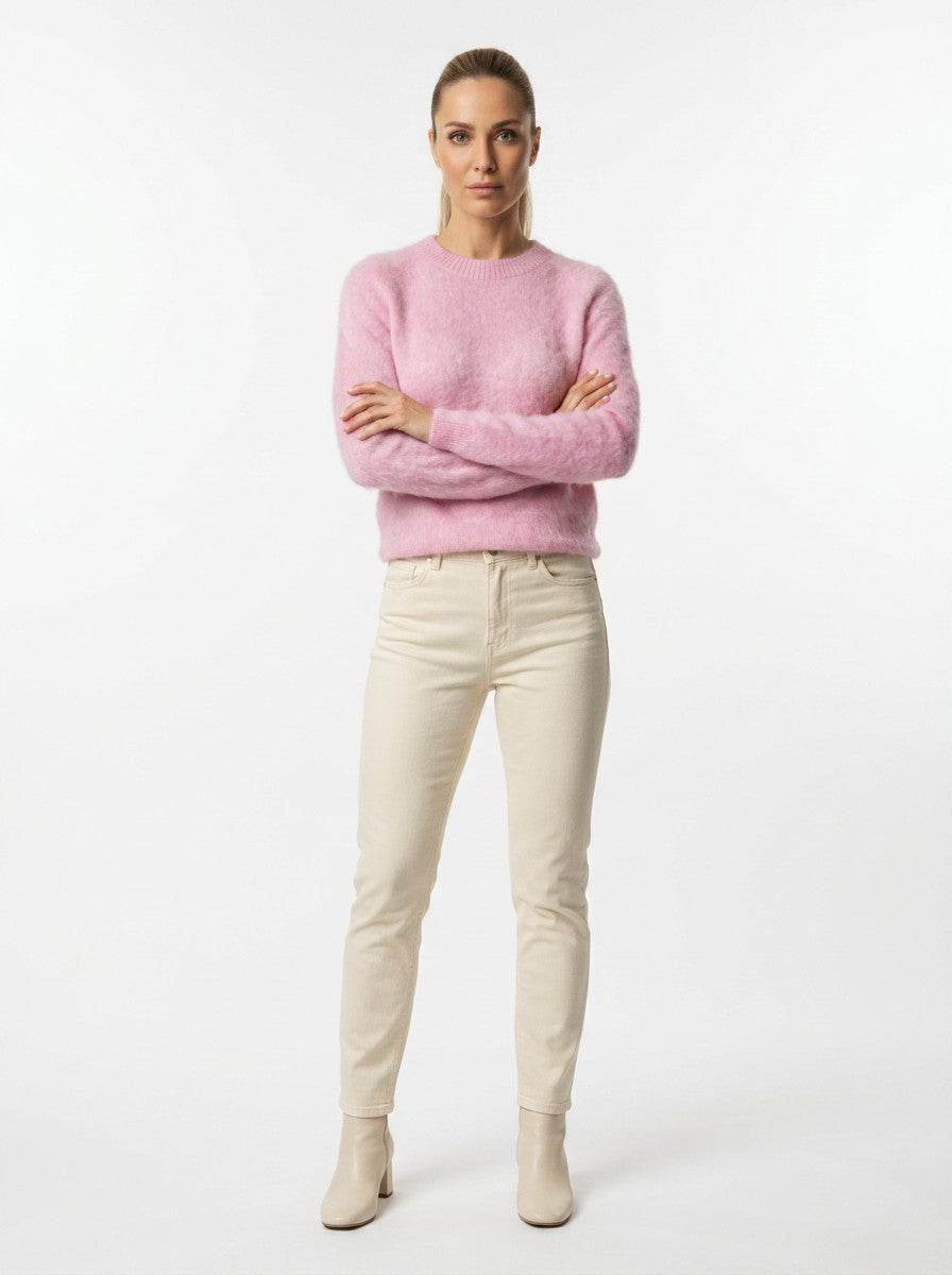 Pullover Boxy-Fit Rundhals - brushed
