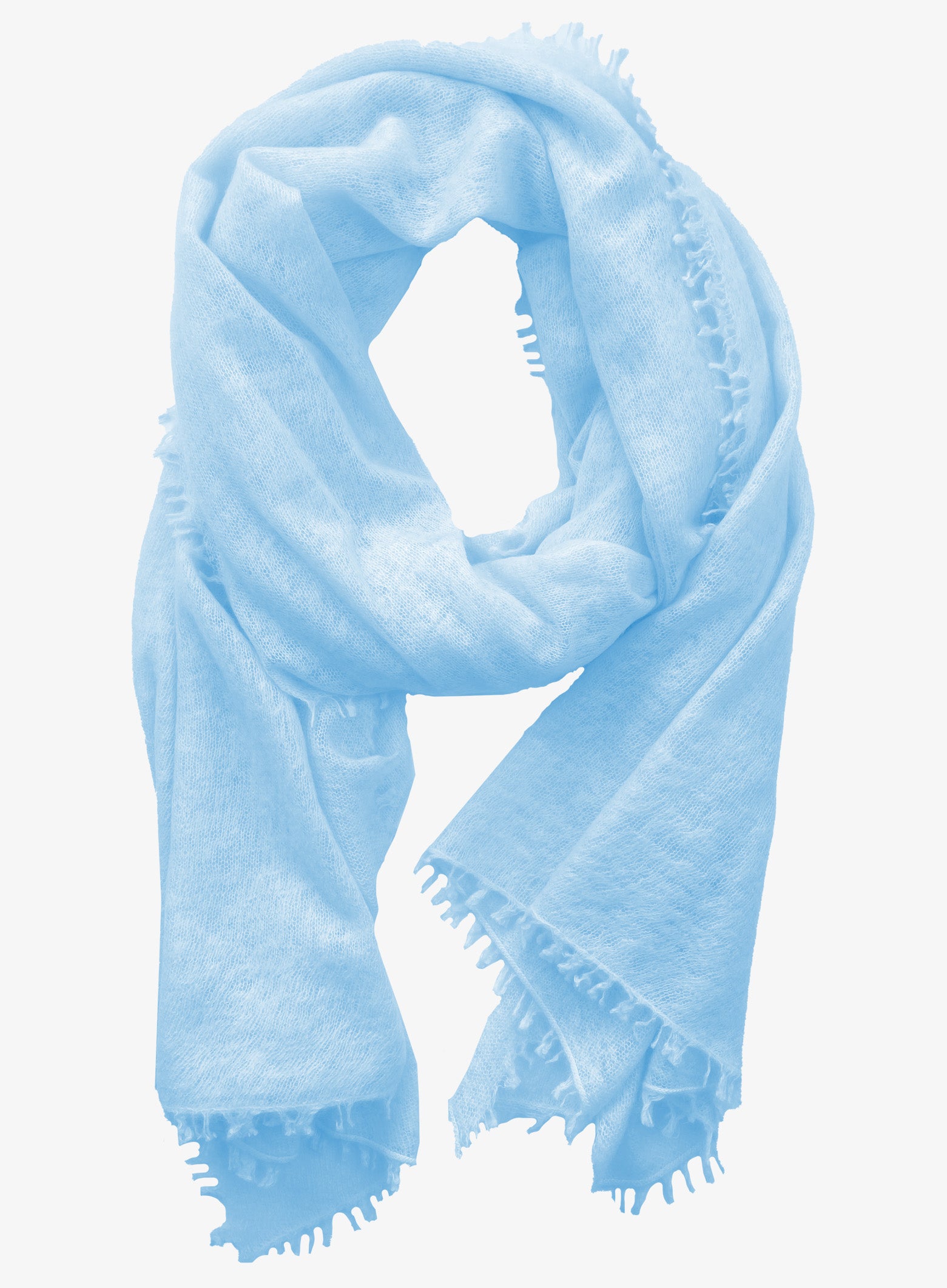 Handgefertigter Cashmere Schal frost