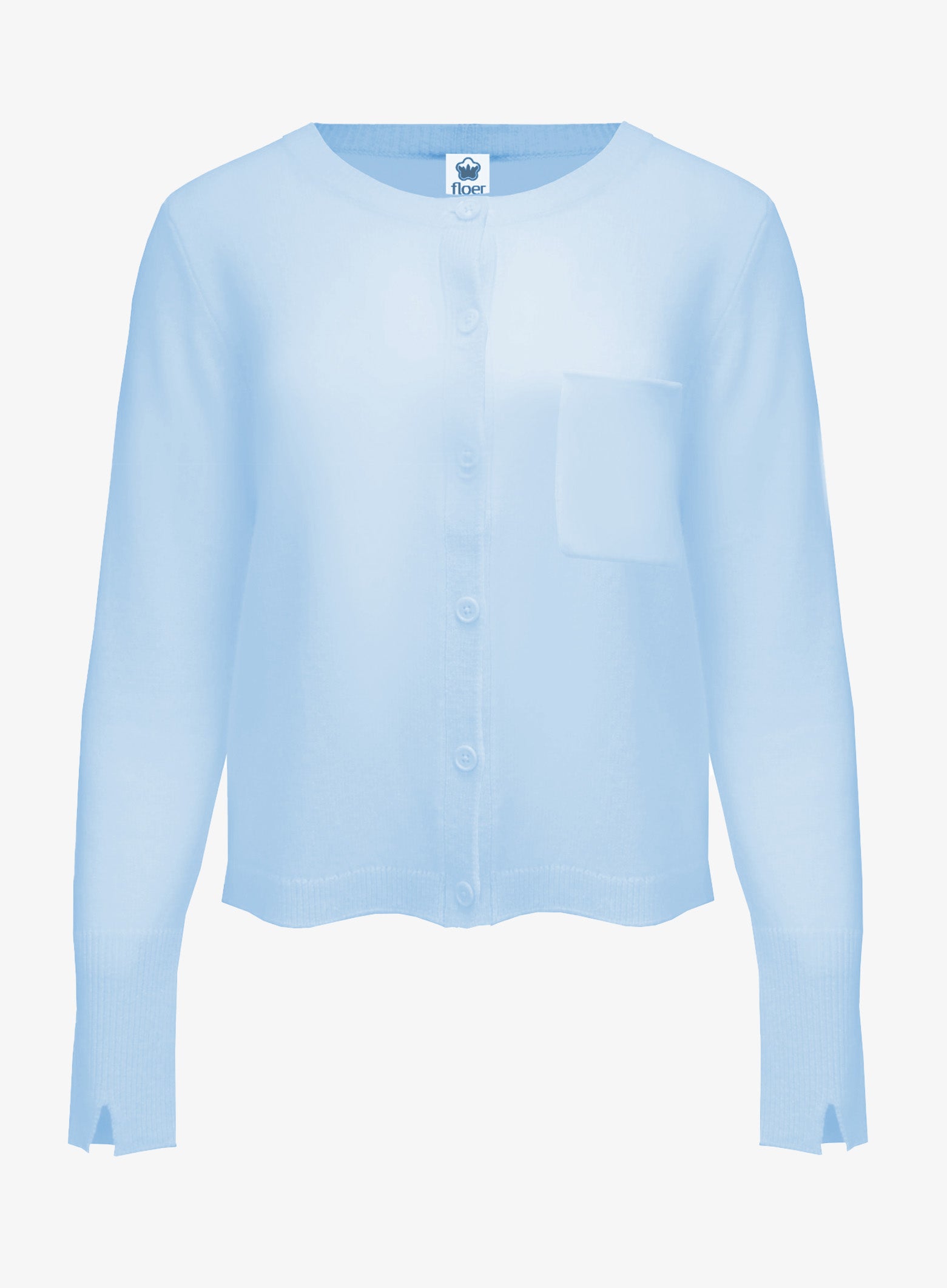 Kaschmir-Cardigan baby blue