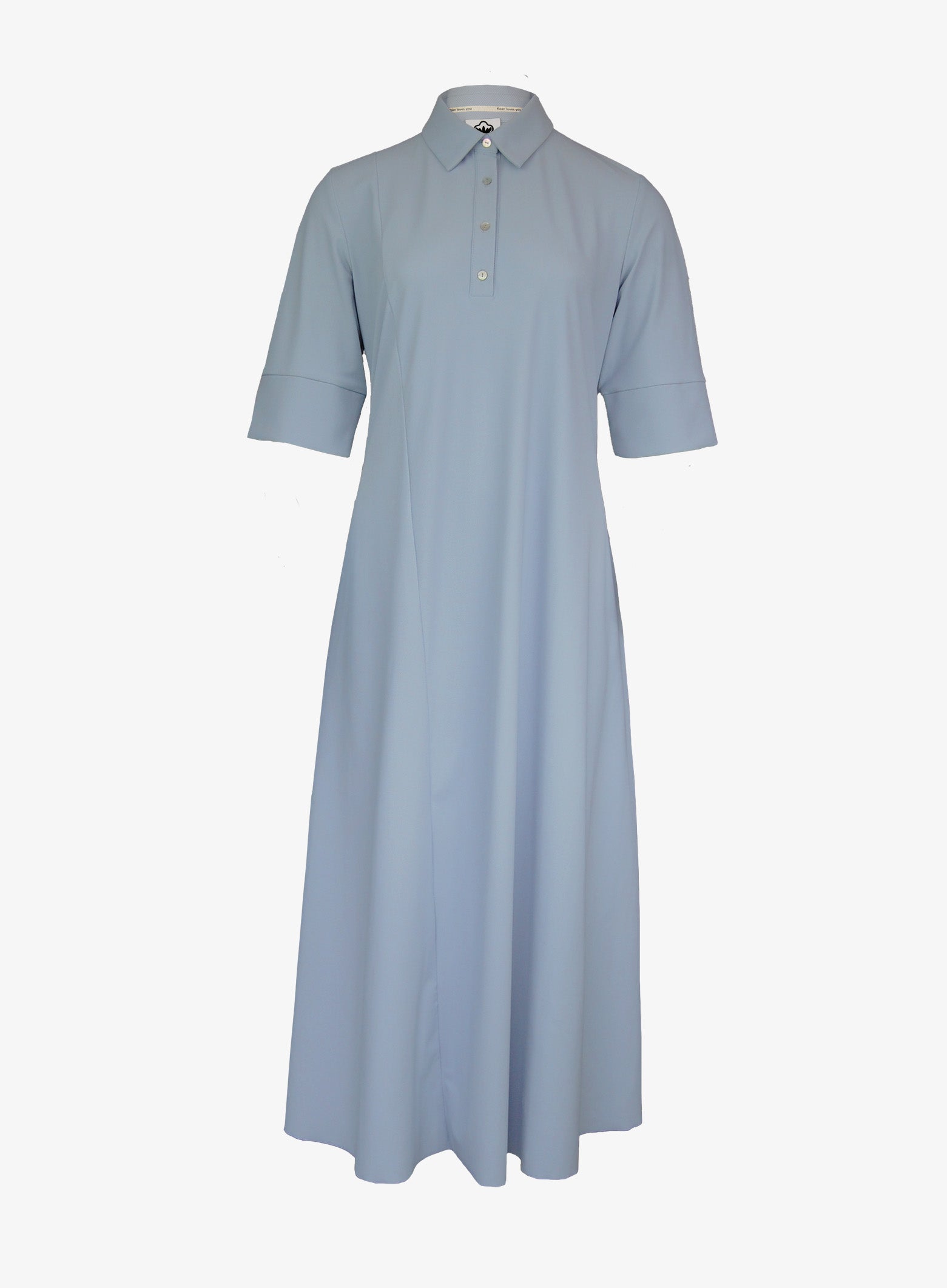 Polo Dress sky, bügelfrei