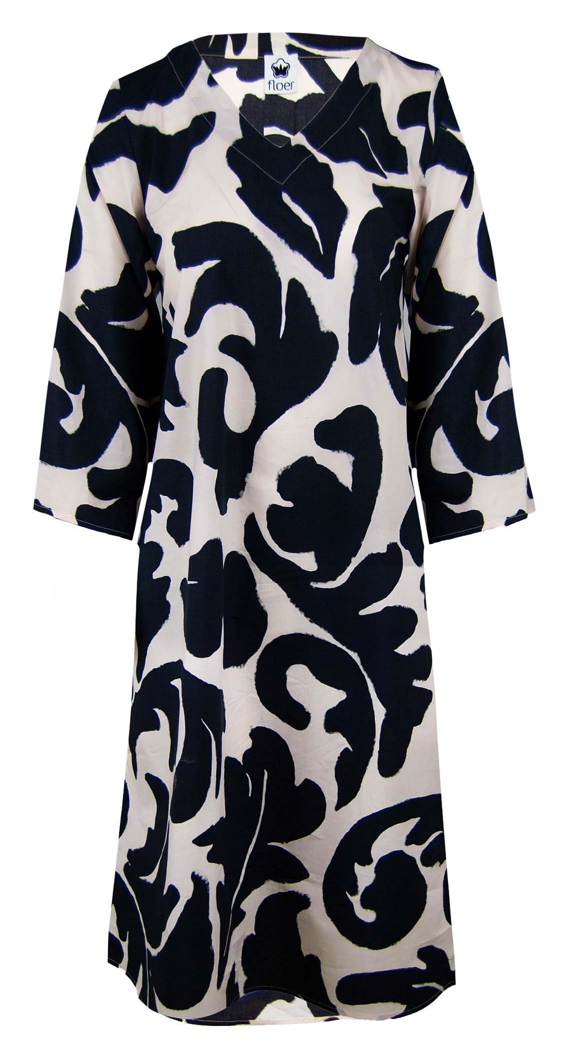 Kleid mit V-Ausschnitt Cotton