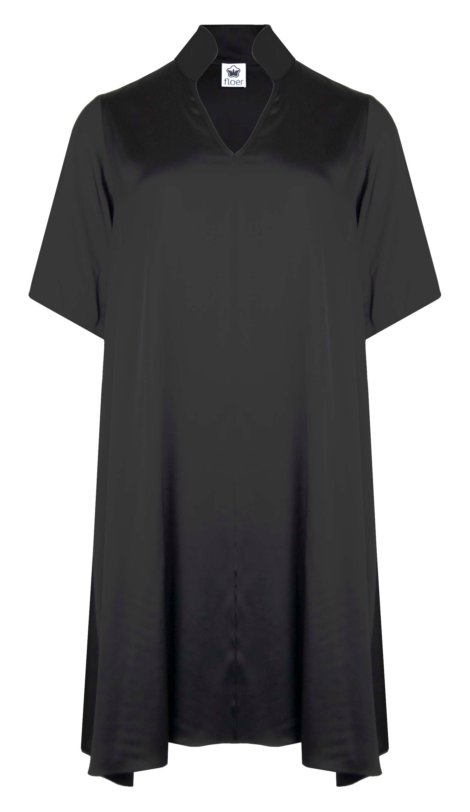 Fließendes Sommerkleid midilänge - black