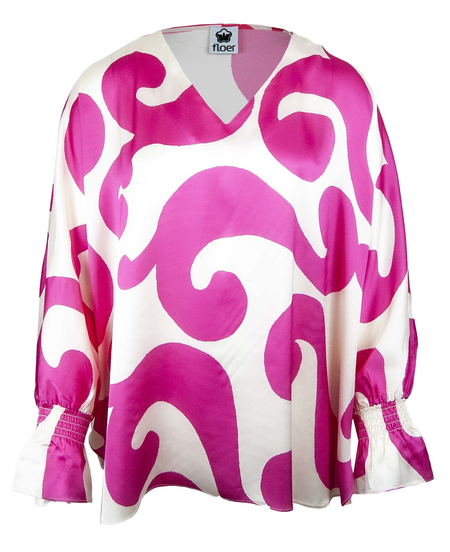 Seidenshirt - Ornament - pomegranate