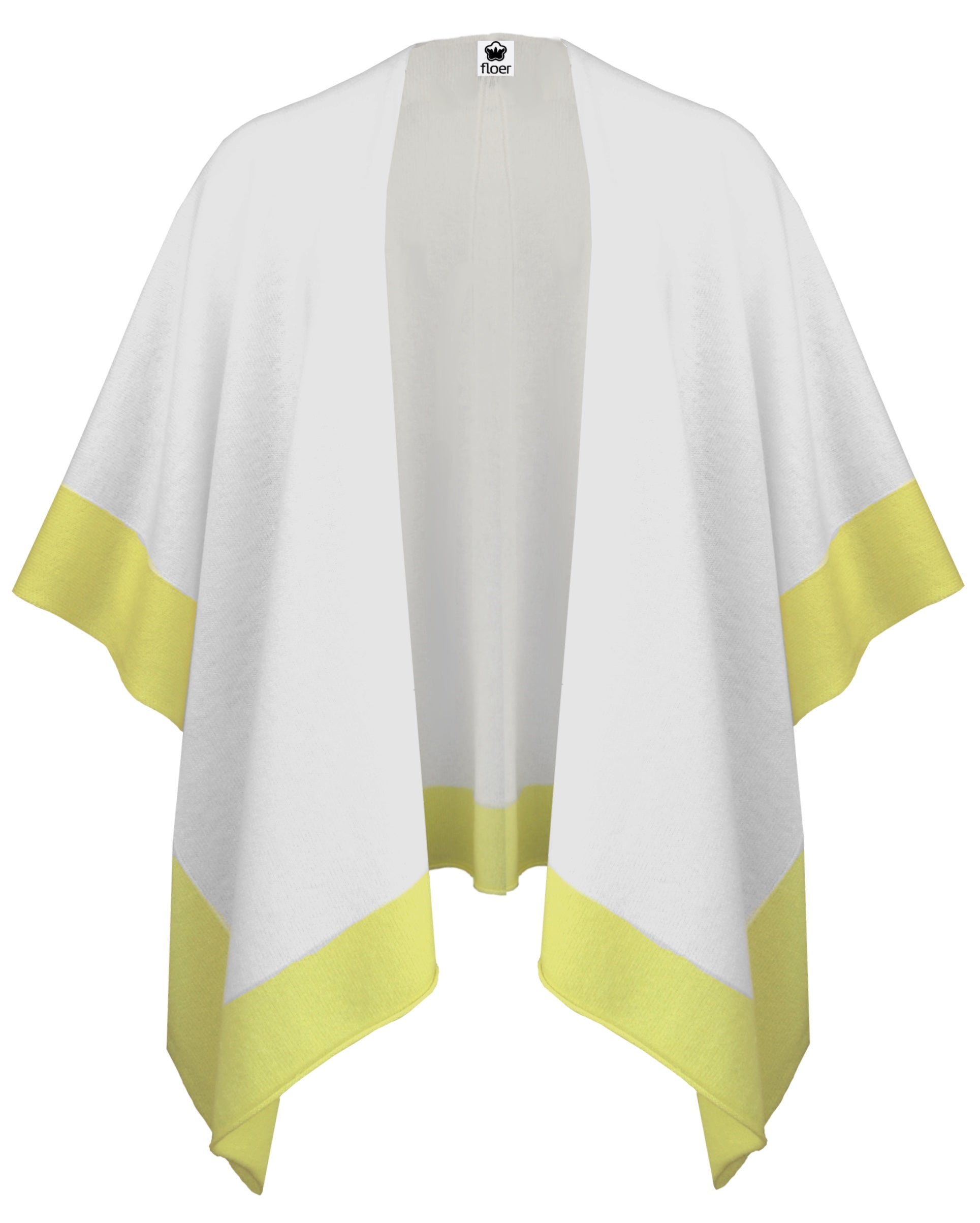 Poncho mit Cashmere, Ivory