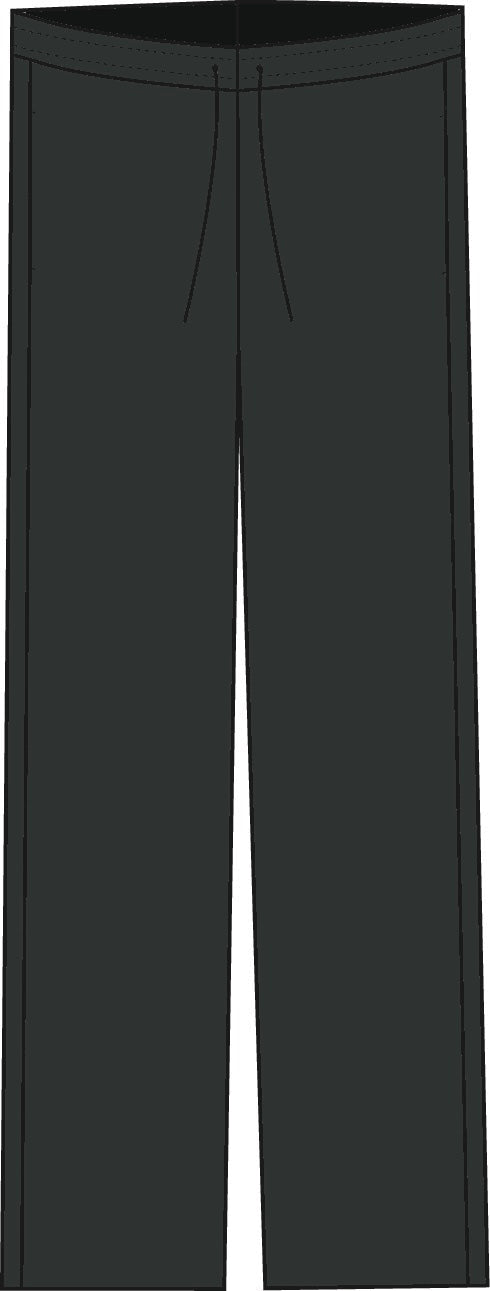 Weite, legere Viskosehose, schwarz