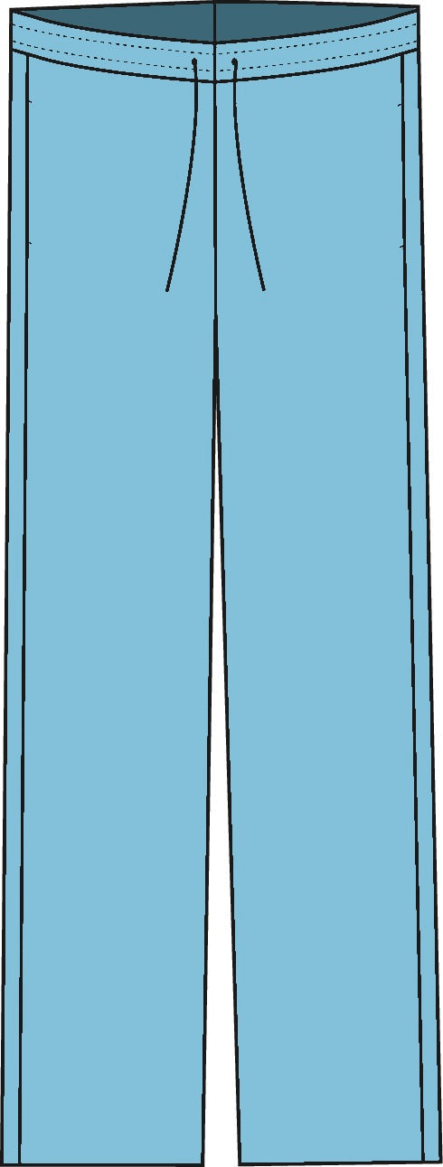 Weite,legere Viskosehose in blau