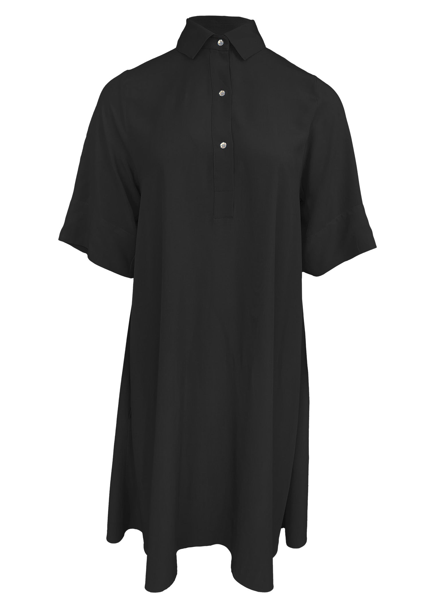 Schwingendes Polokleid black