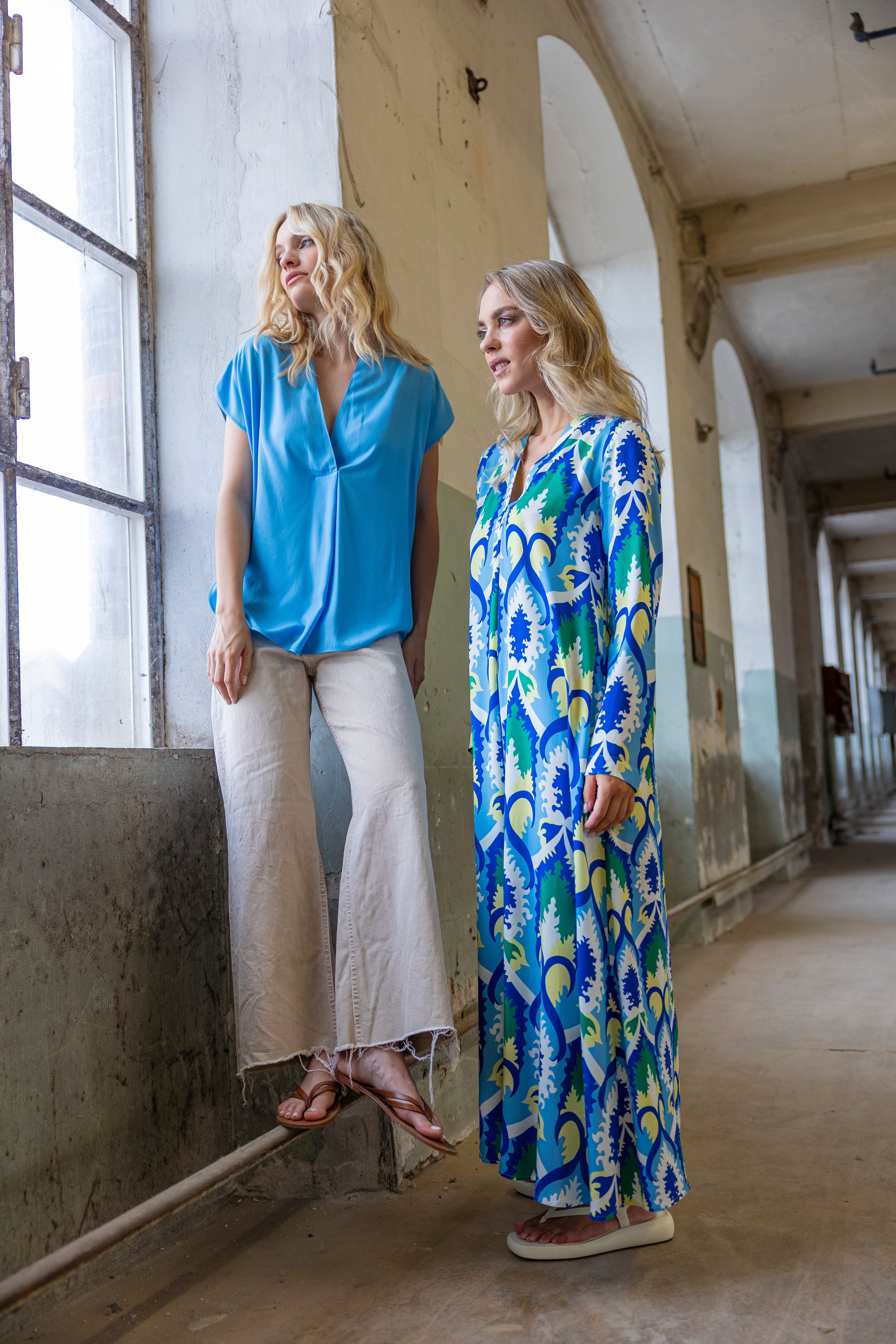 Maxikleid Ornamentprint