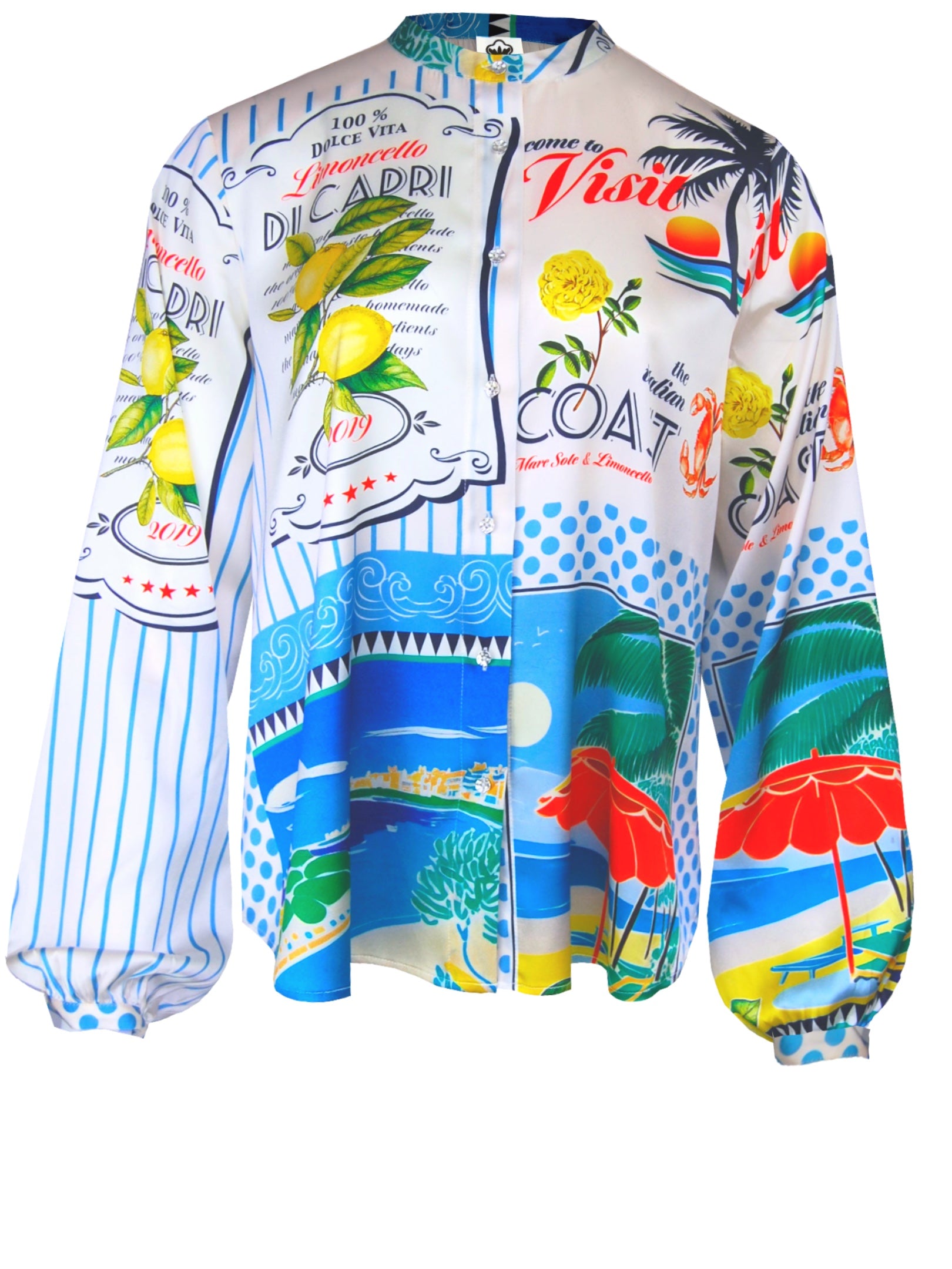 Seidenbluse mit Print Vita