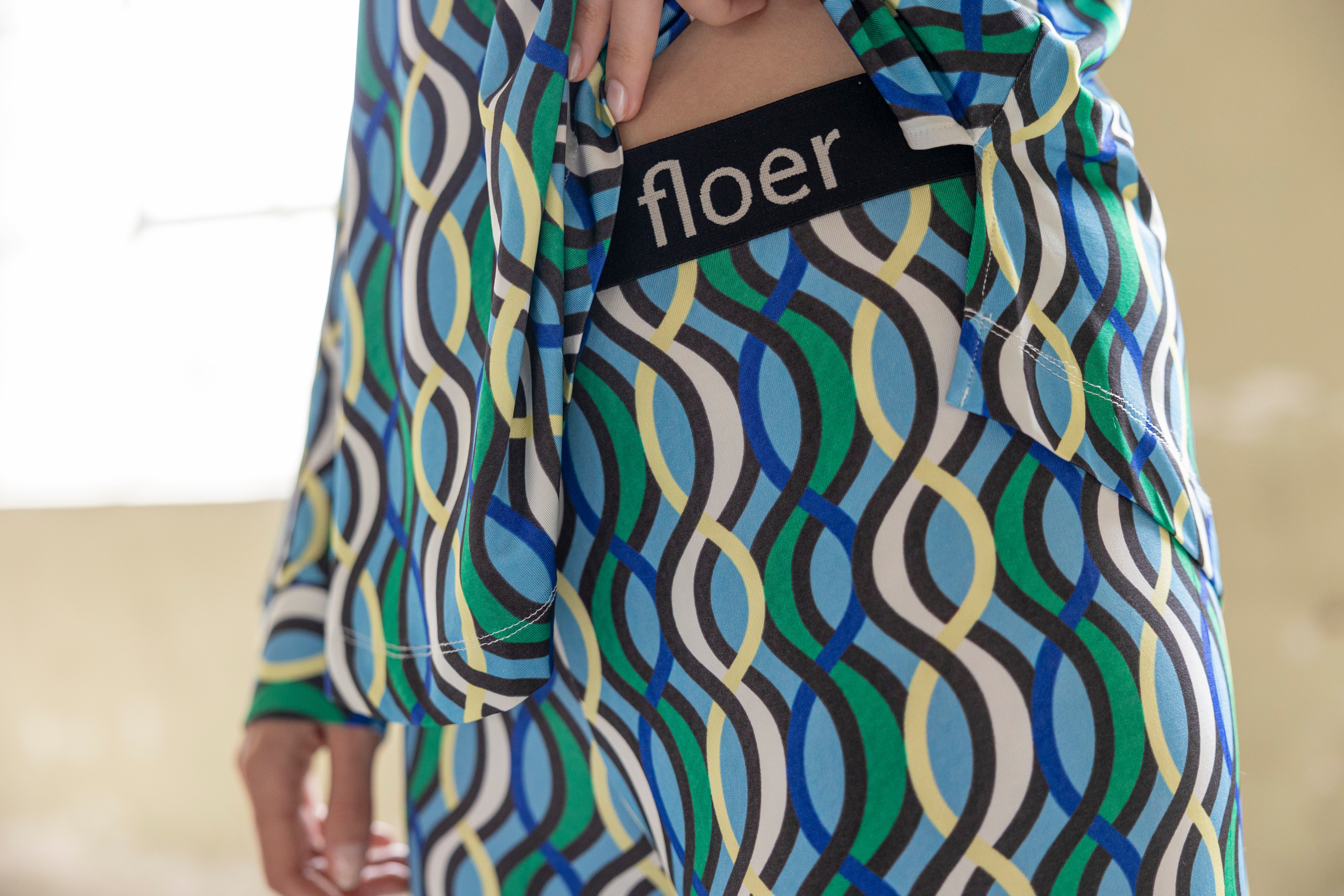 Viskosehose aus Jersey mit Print