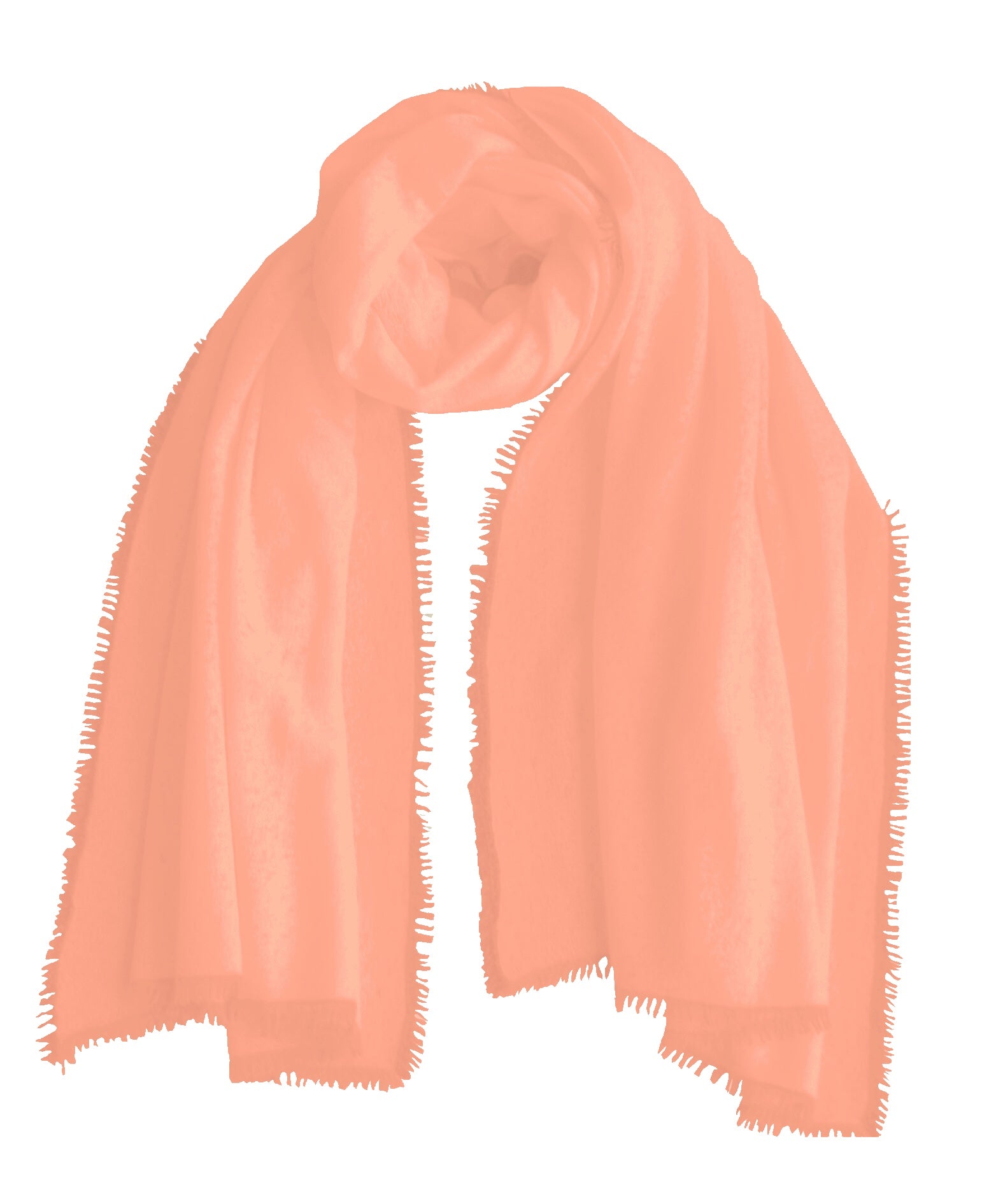 Handgefertigter Cashmere Schal Coral