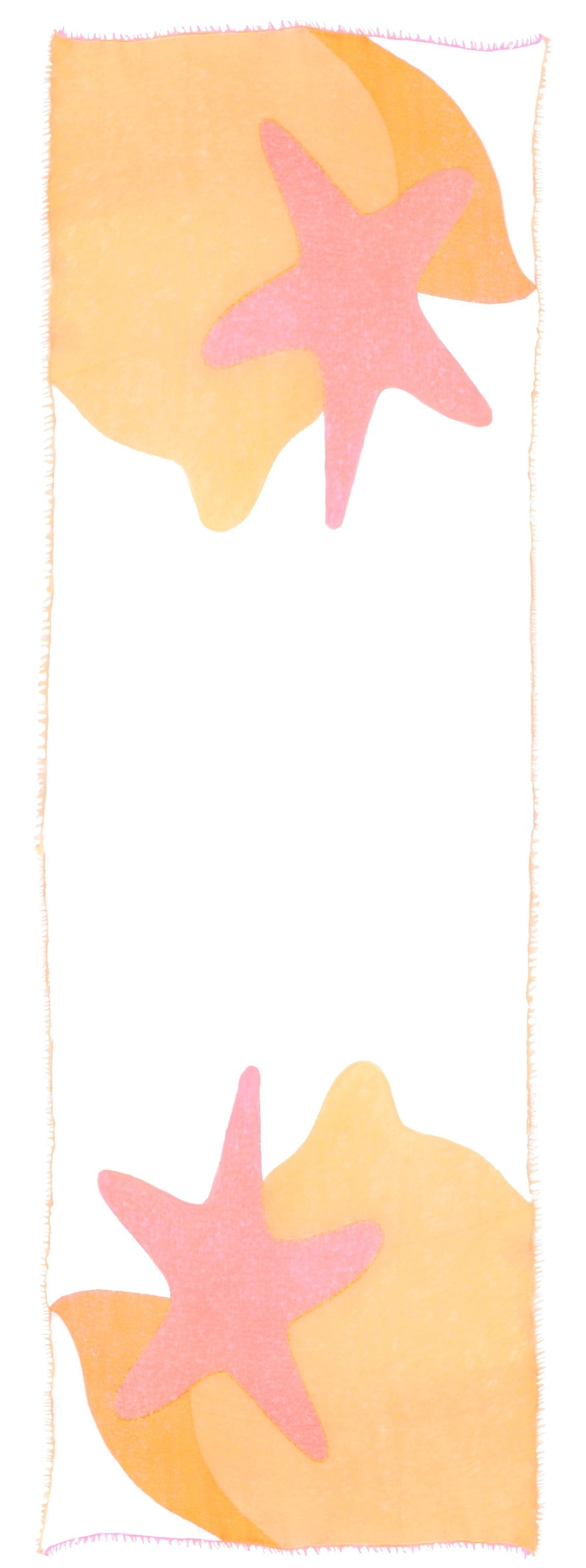 Handgefertigter Cashmere Schal Stern Print