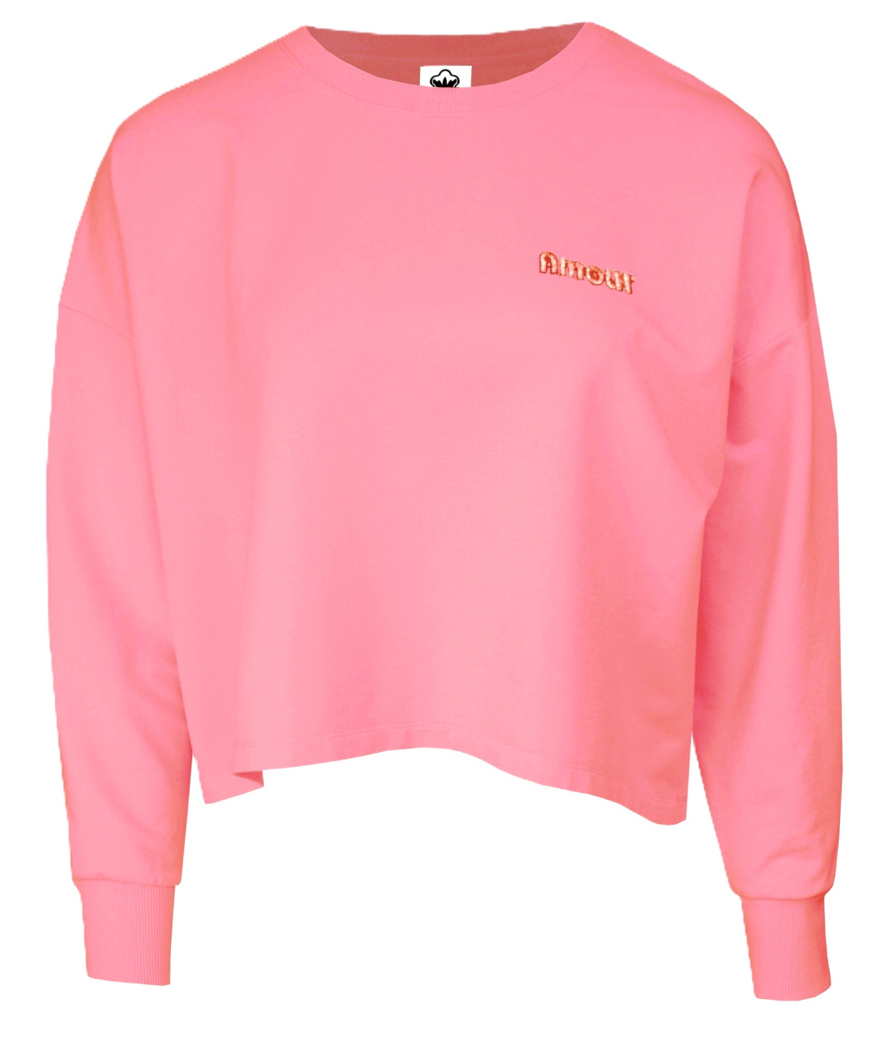 kastiges, kurzes Sweatshirt marshmellow