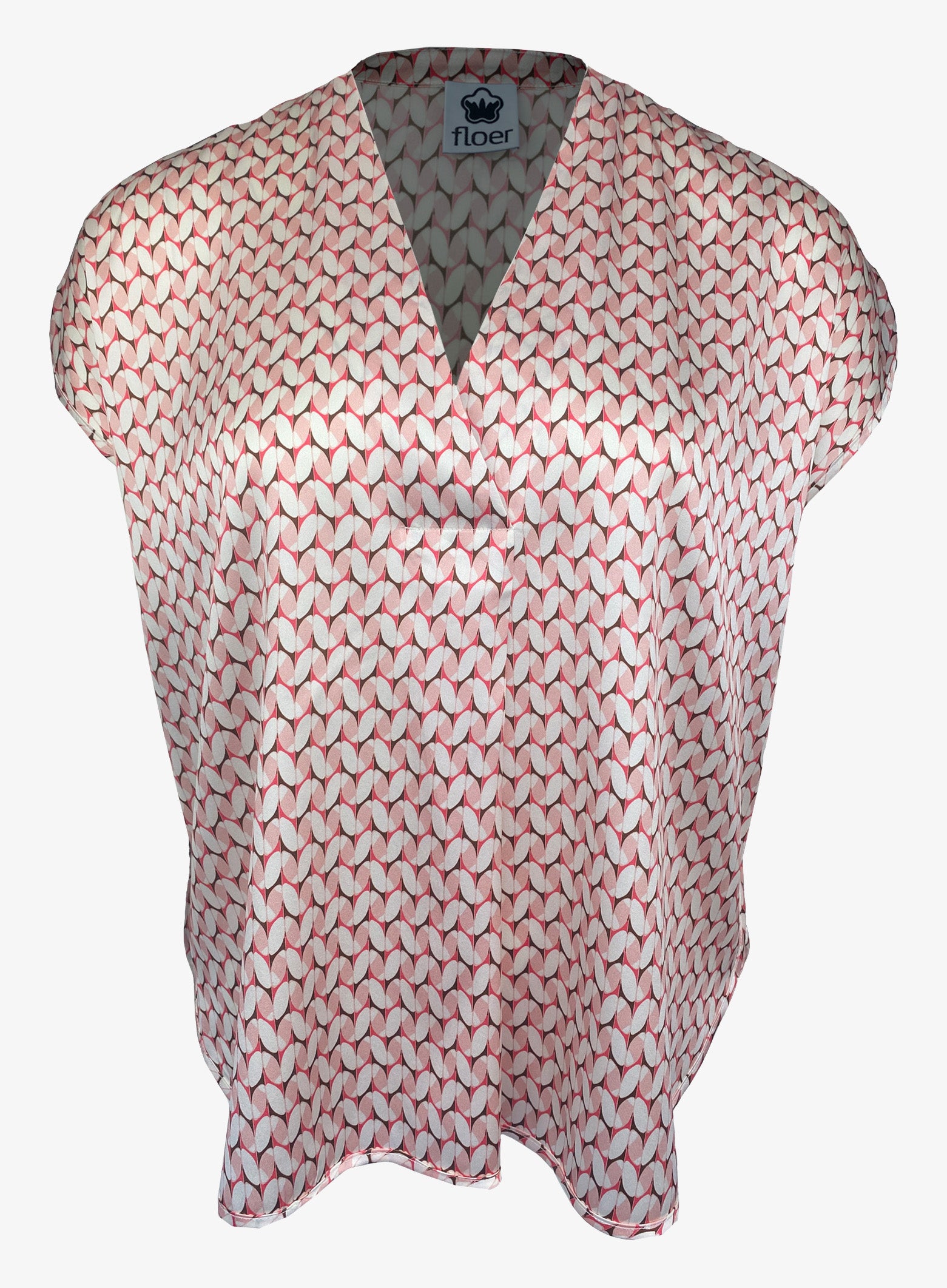 Seidenshirt Fee Mesh Print