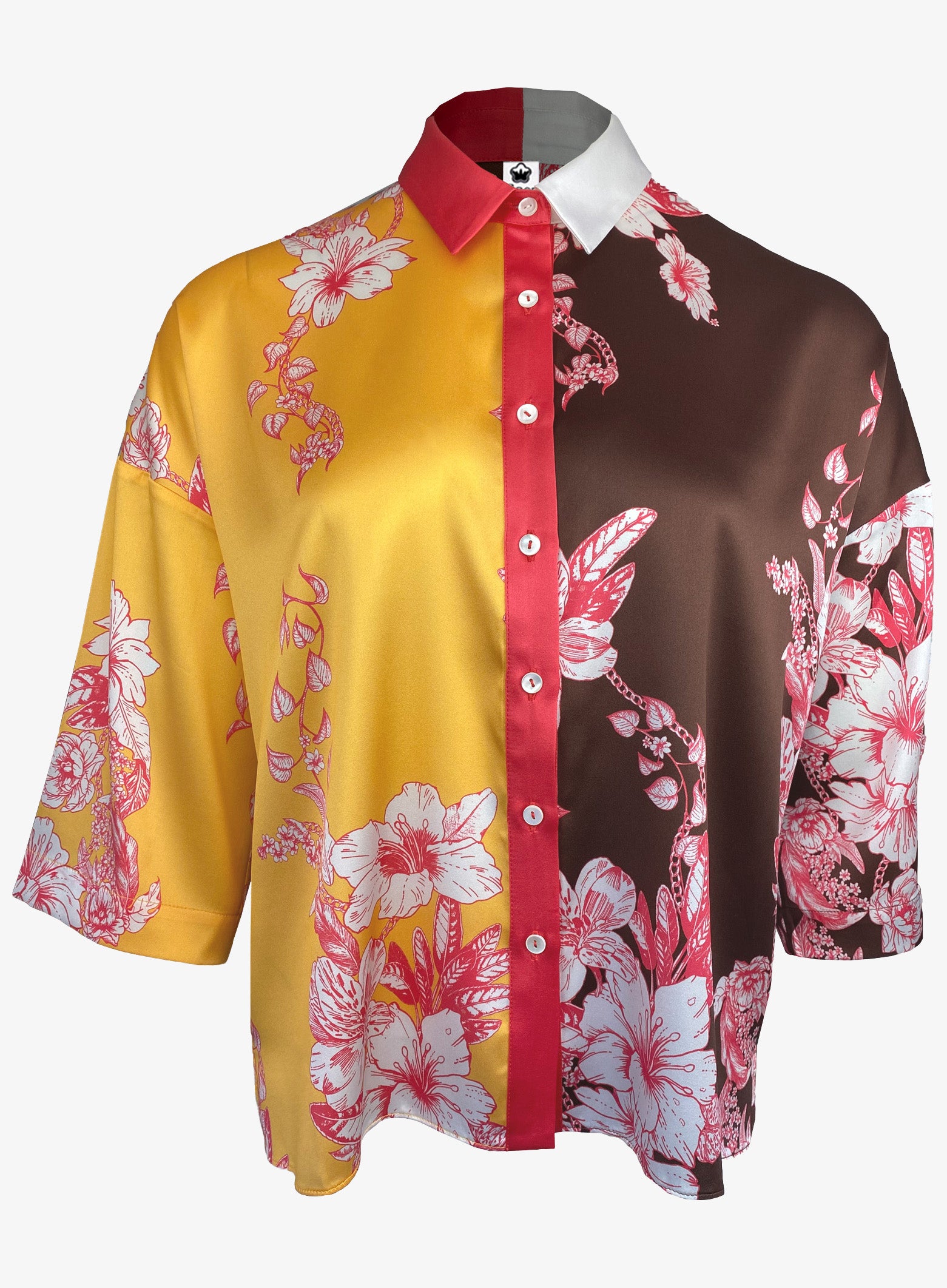 Kurze weite Seidenhemdbluse NEO mix and match