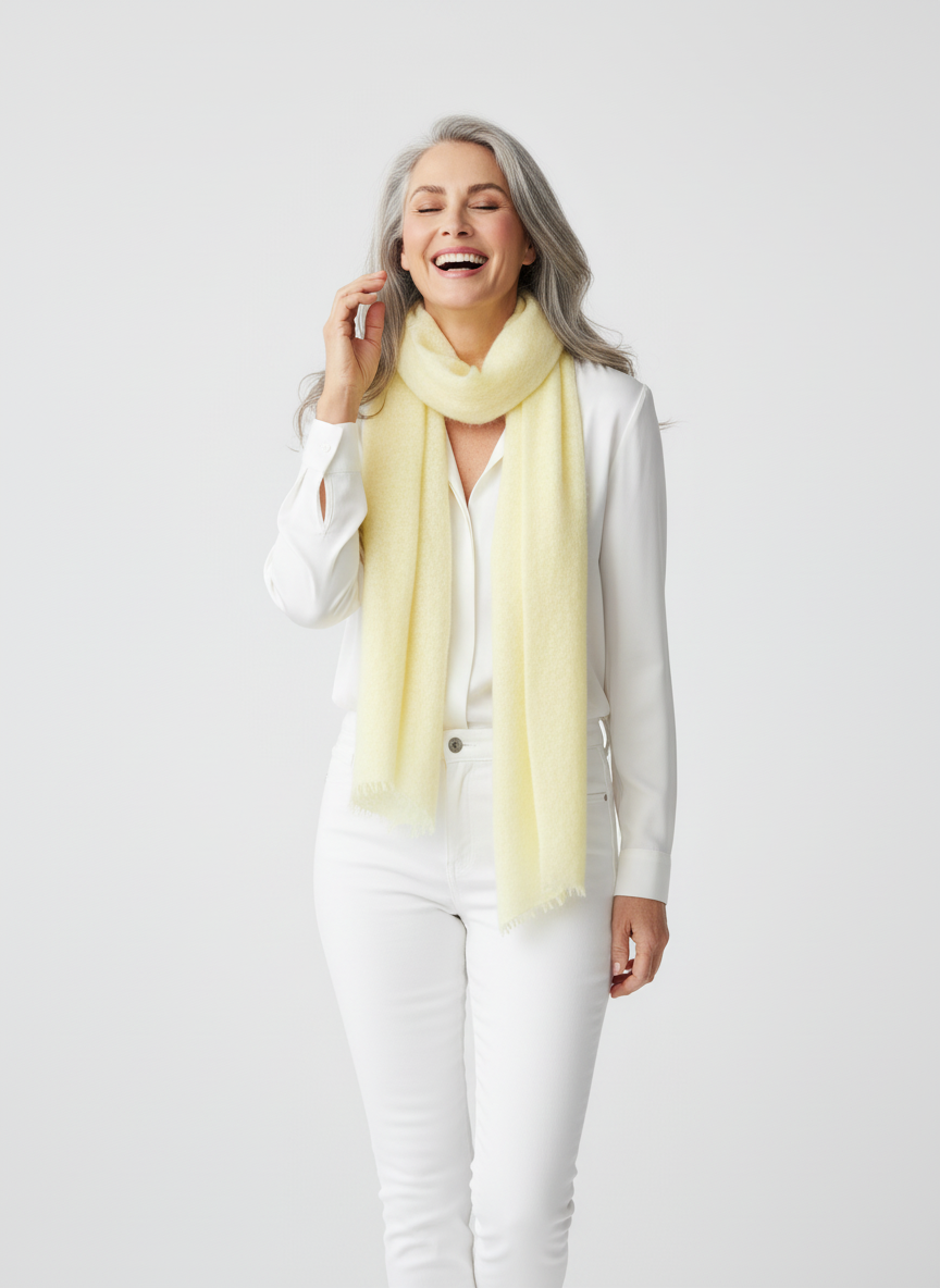 Handgefertigter Cashmere Schal sunscreen