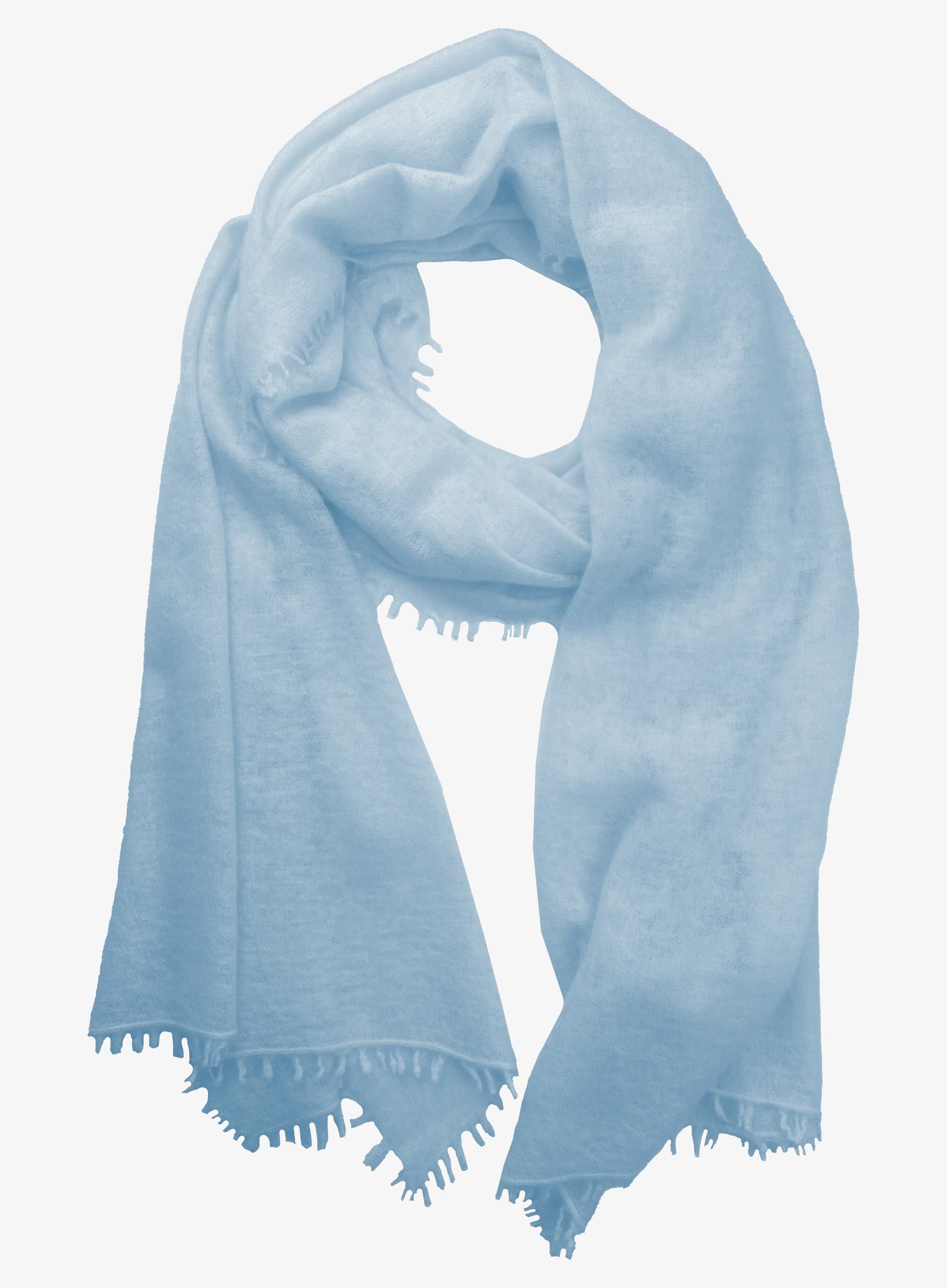 Handgefertigter Cashmere Schal sky