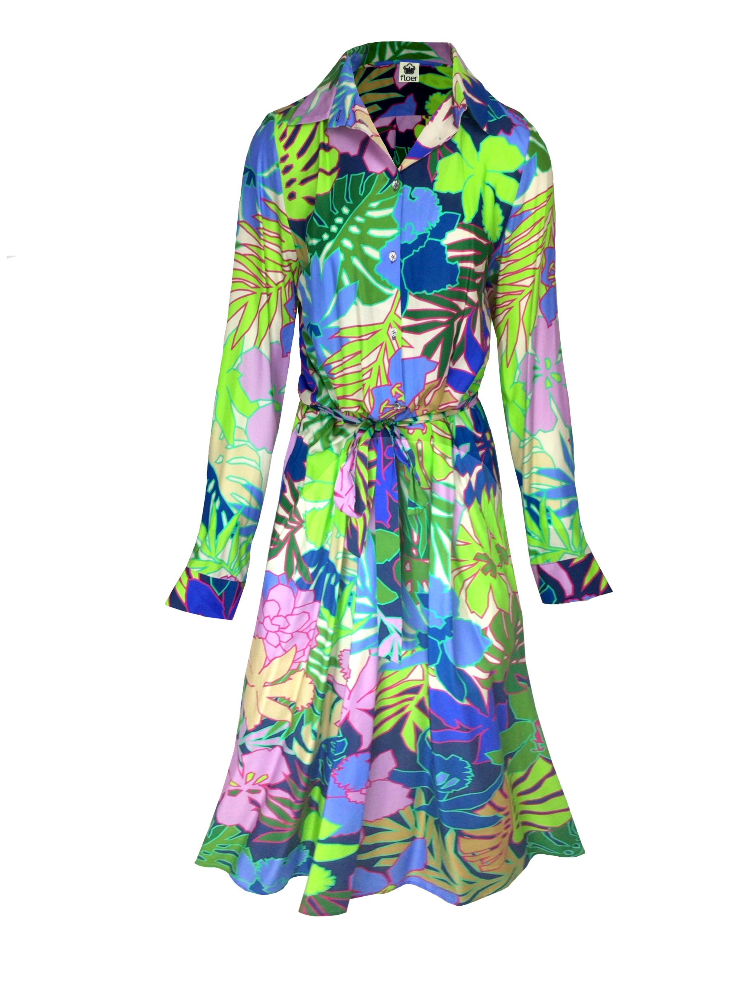 Hemdblusenkleid - Flowerprint