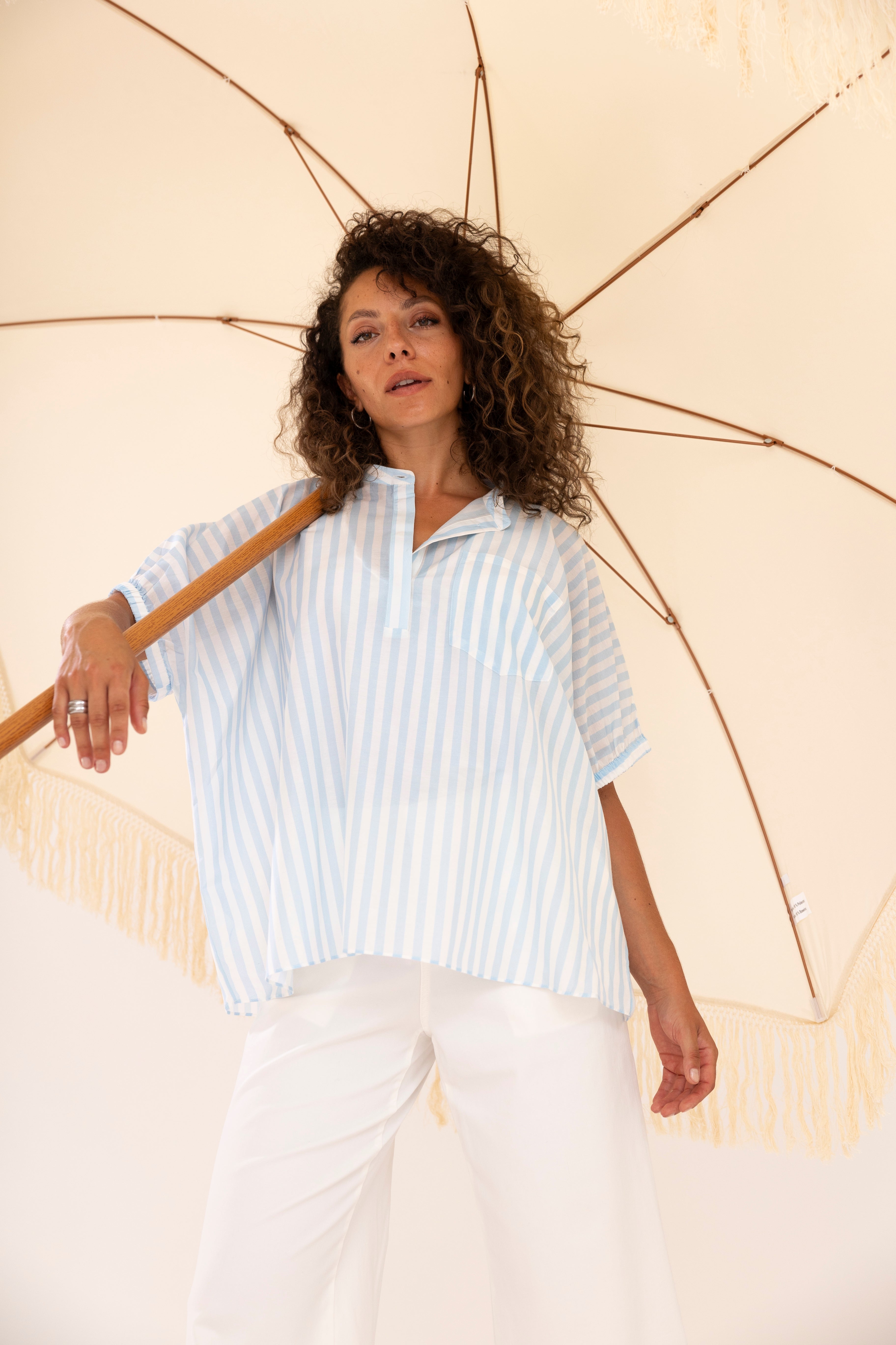 Blusenshirt SOL one size Stripe sky