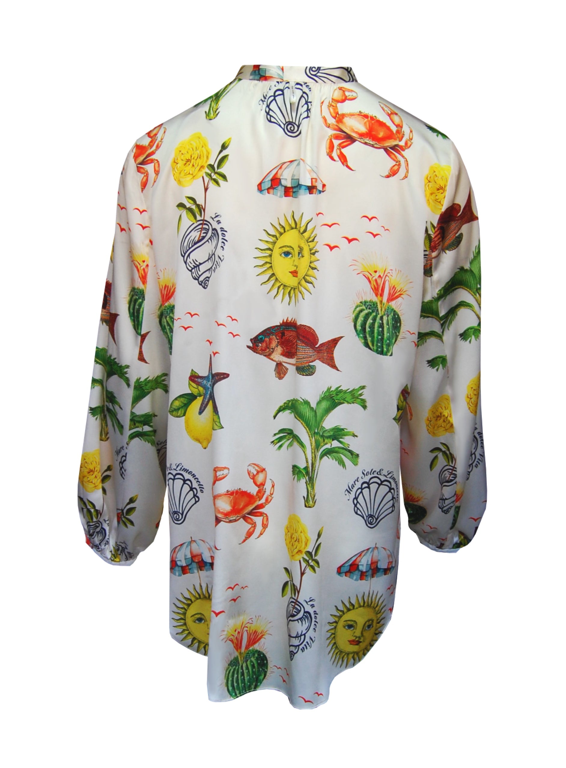 Seidenbluse mit Print Dolce