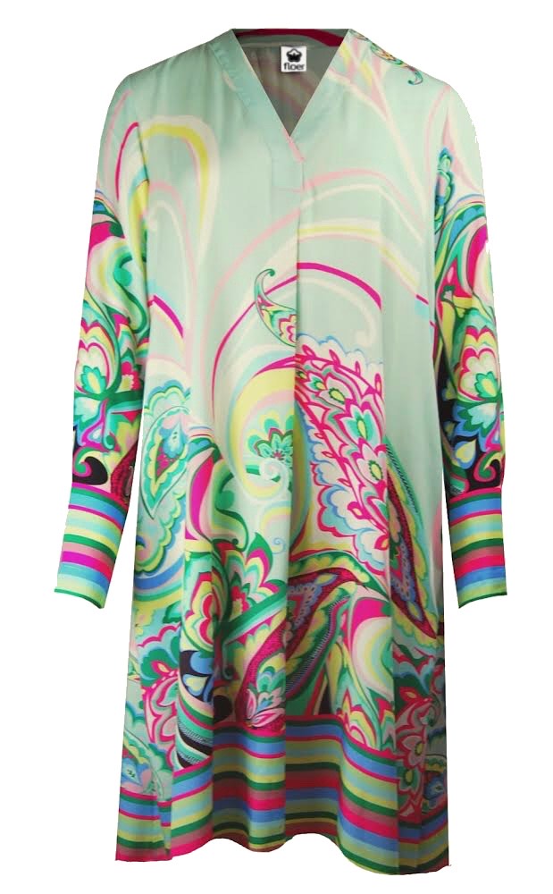 Tunikakleid mit sommerlichem Print