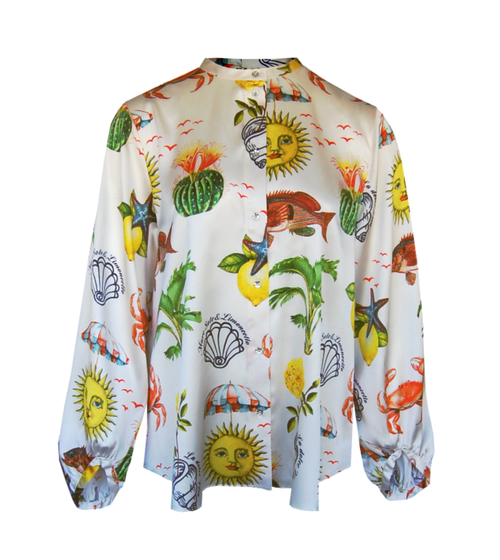 Seidenbluse mit Print Dolce