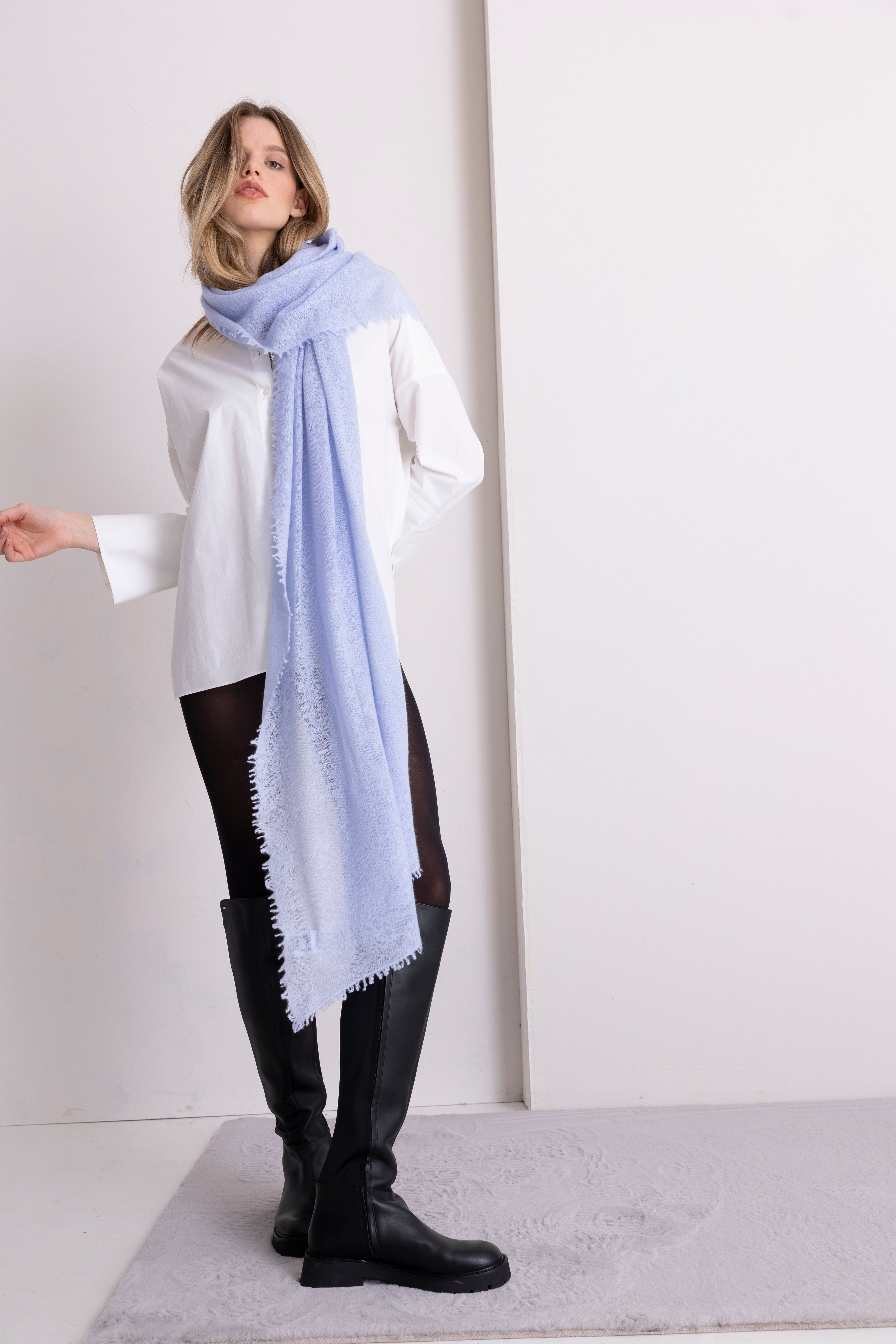 Handgefertigter Kaschmir Schal meteo