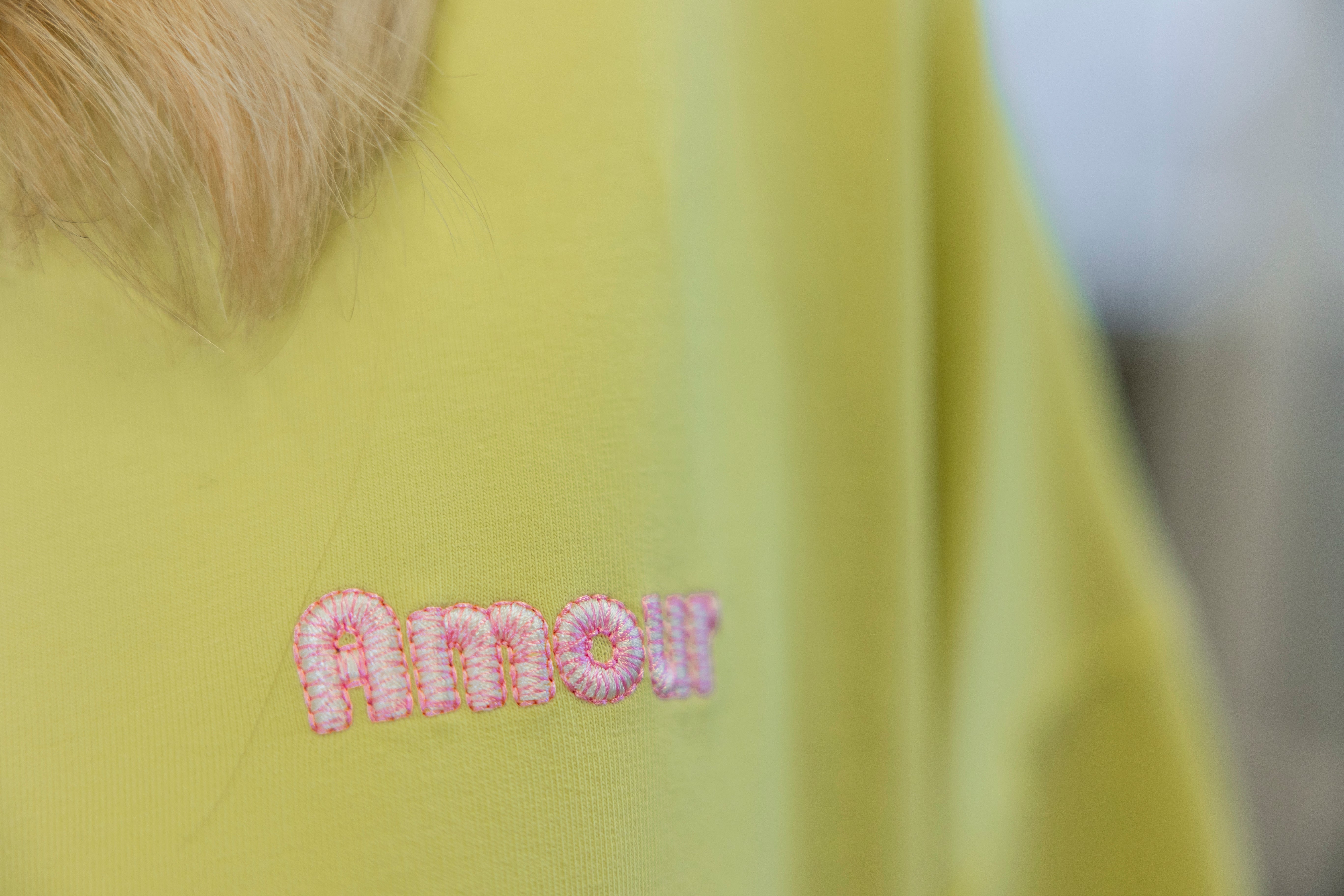 kastiges, kurzes Sweatshirt limoncello