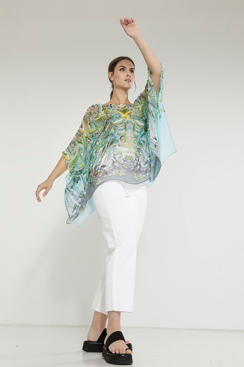 fließender Sommerkaftan - Paisley Print