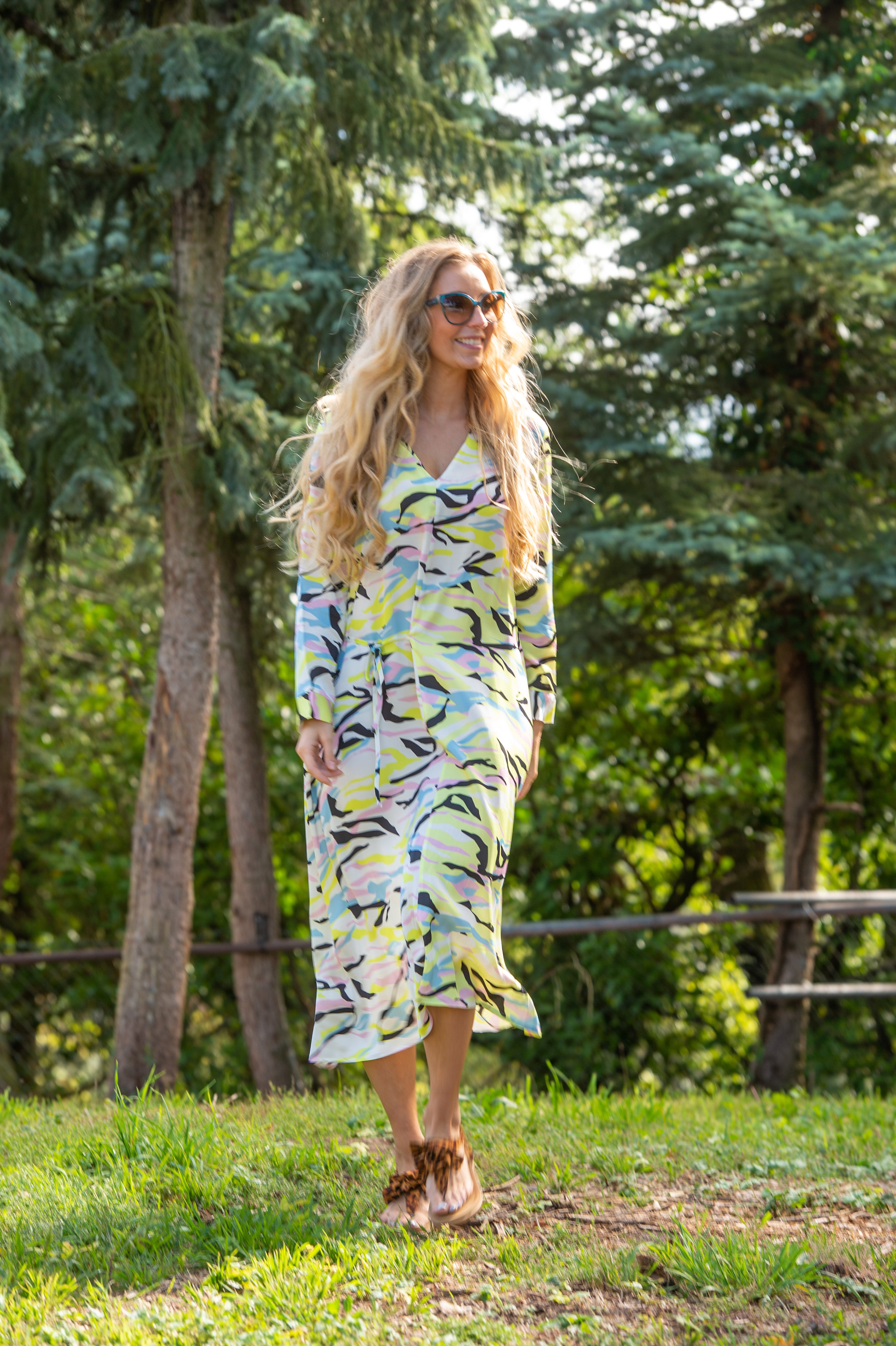 Maxikleid Zebra Print - liquid