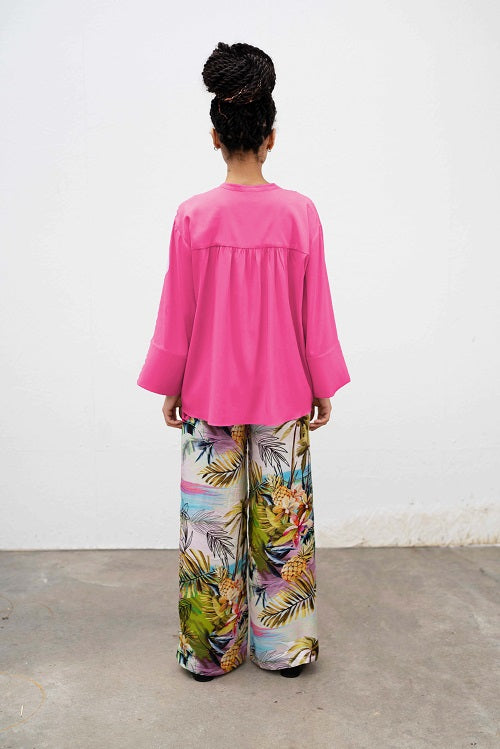 Blusenshirt Seidenstretch - simply pink