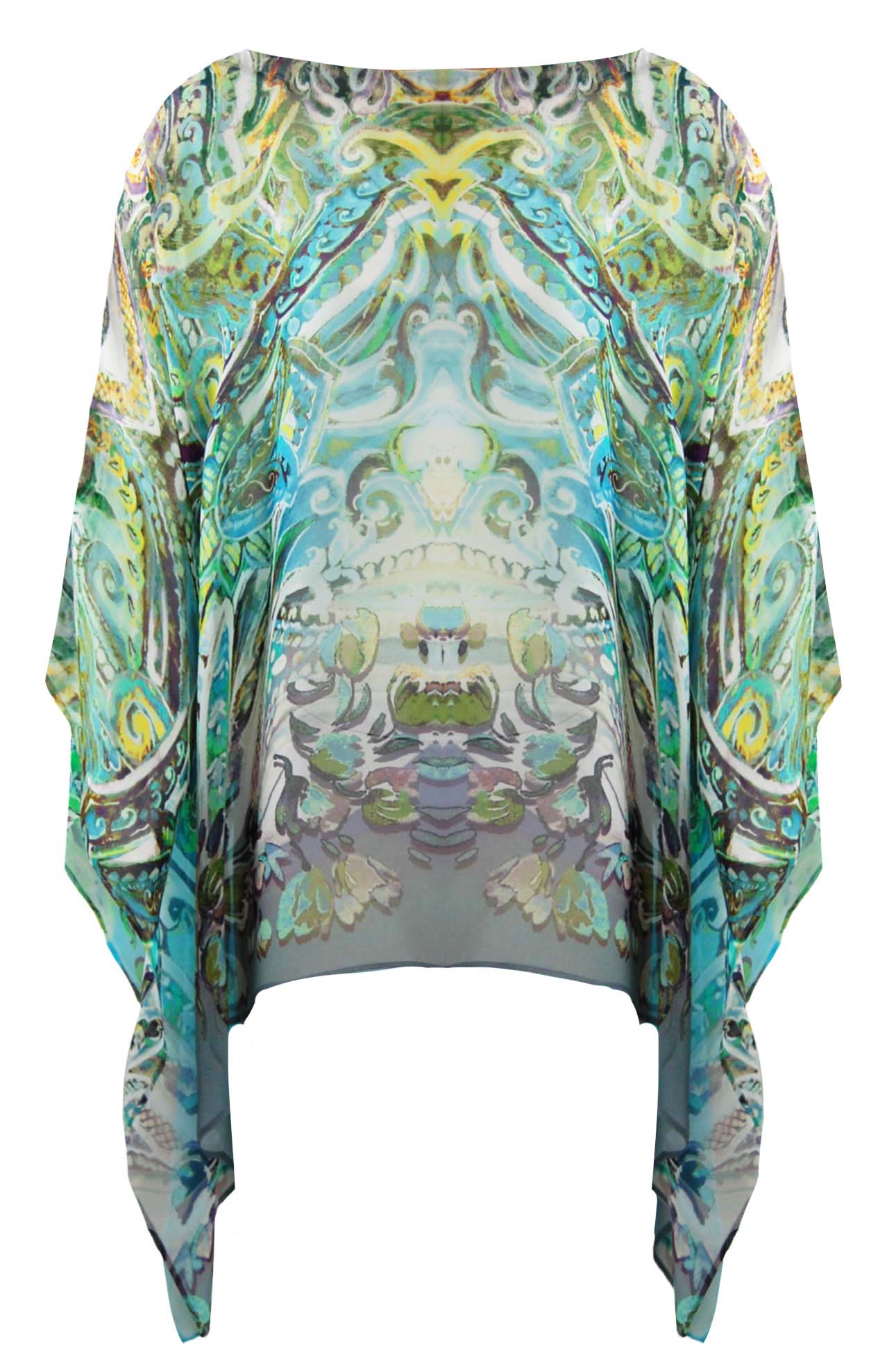 fließender Sommerkaftan - Paisley Print