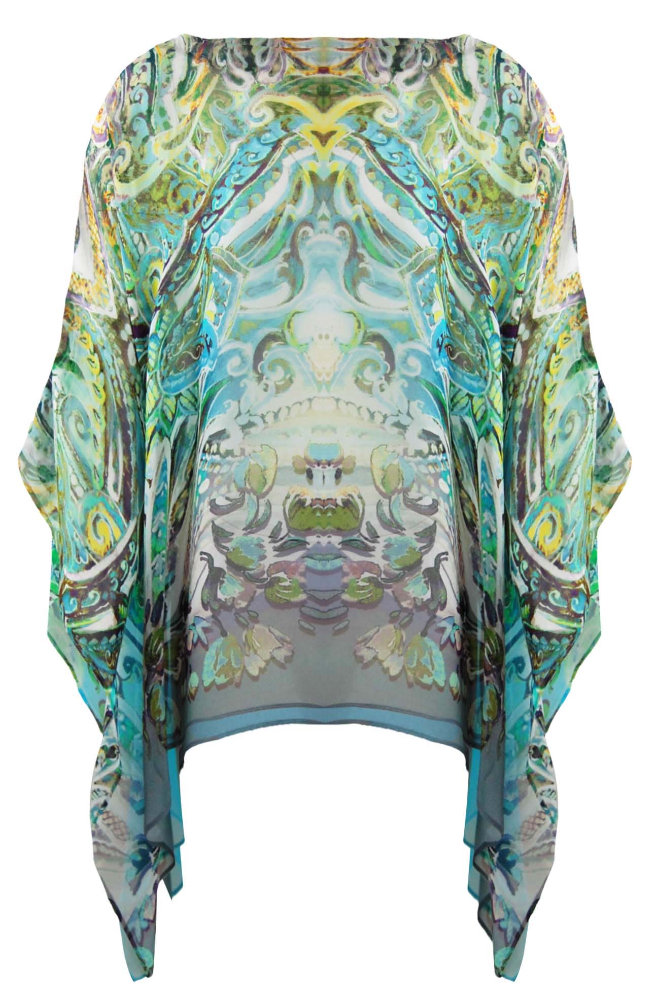 fließender Sommerkaftan - Paisley Print