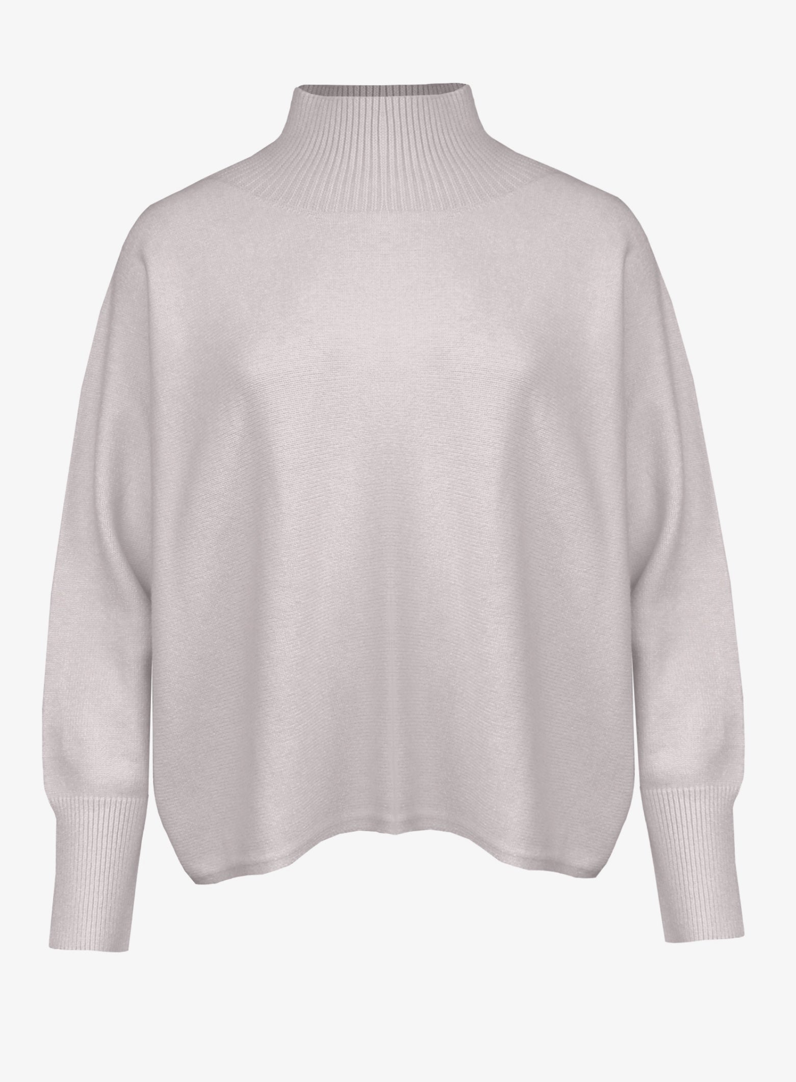 Lässiger Boxy Turtleneck chalk