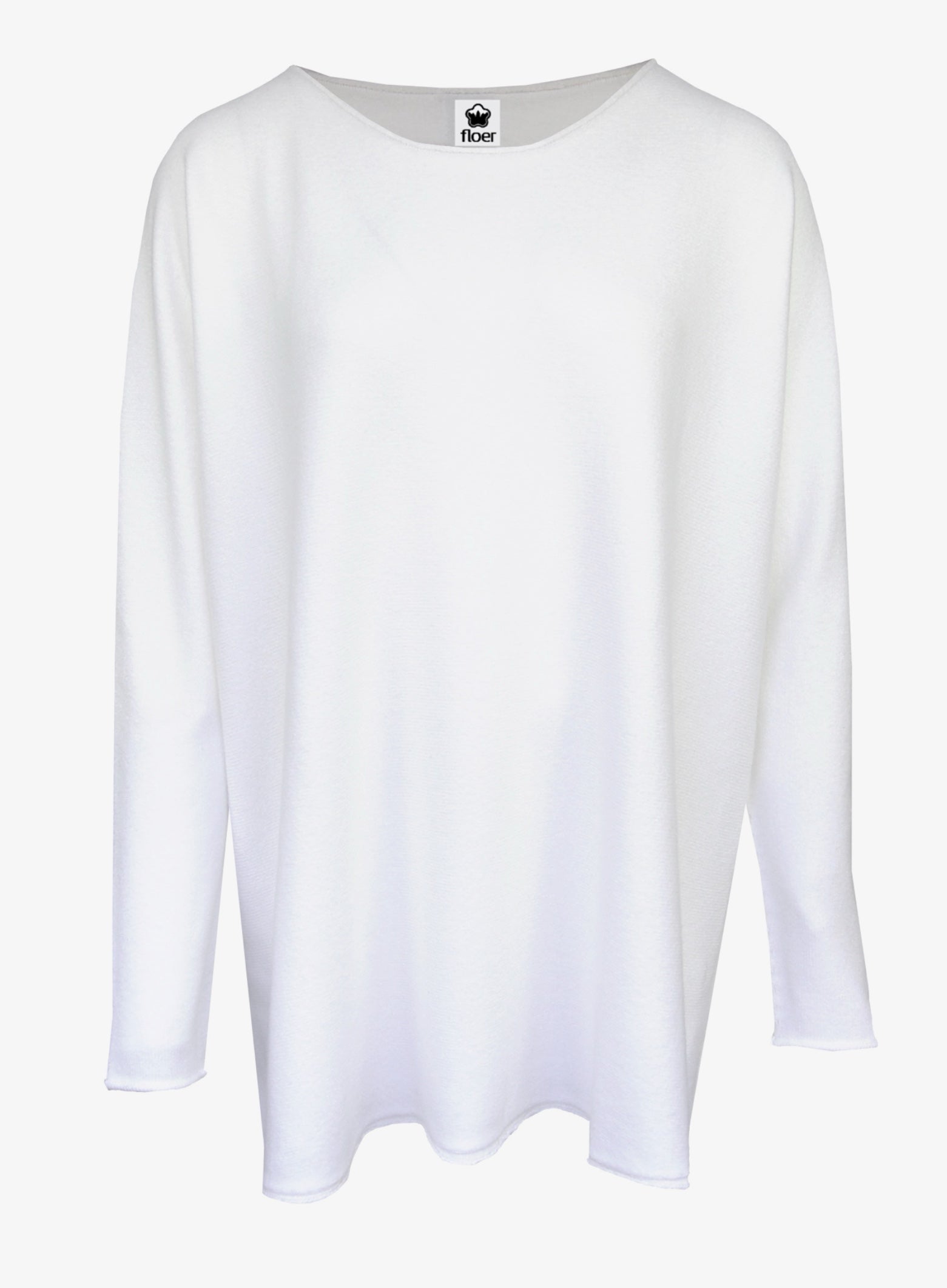 Lässiger Rundhalspullover in weicher Viskose chalk