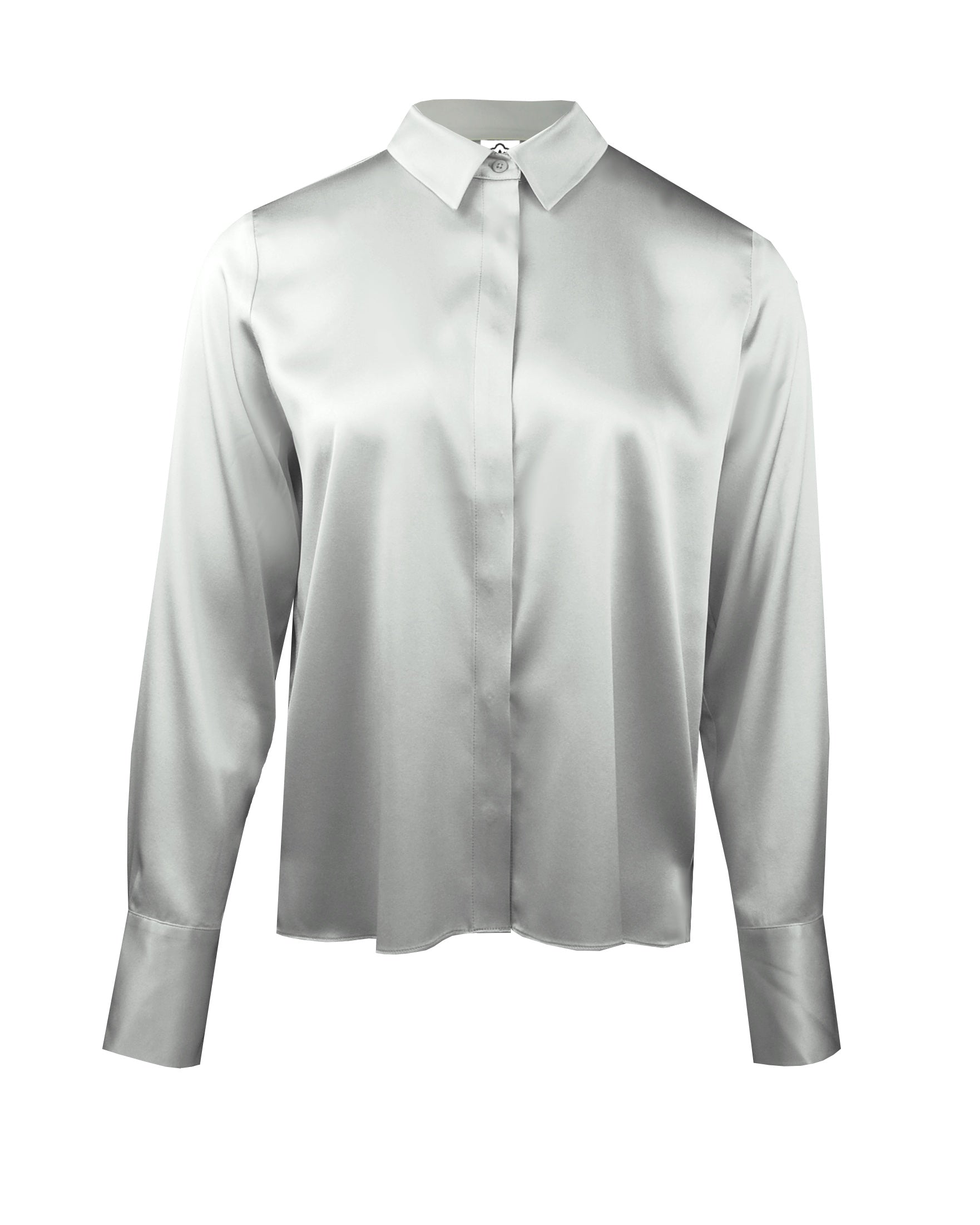 Kurze Hemdbluse in dezentem Grün/moss