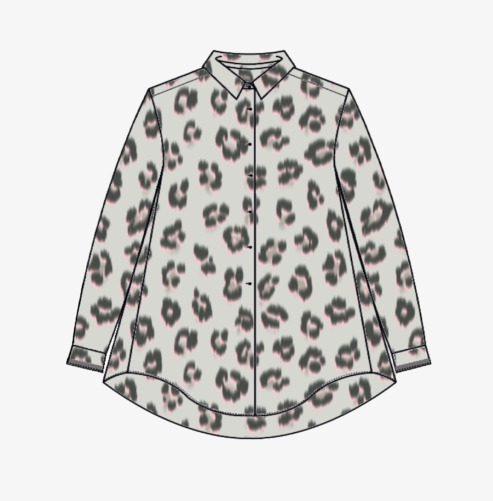 Leobluse mit rosé, Viskosesatin